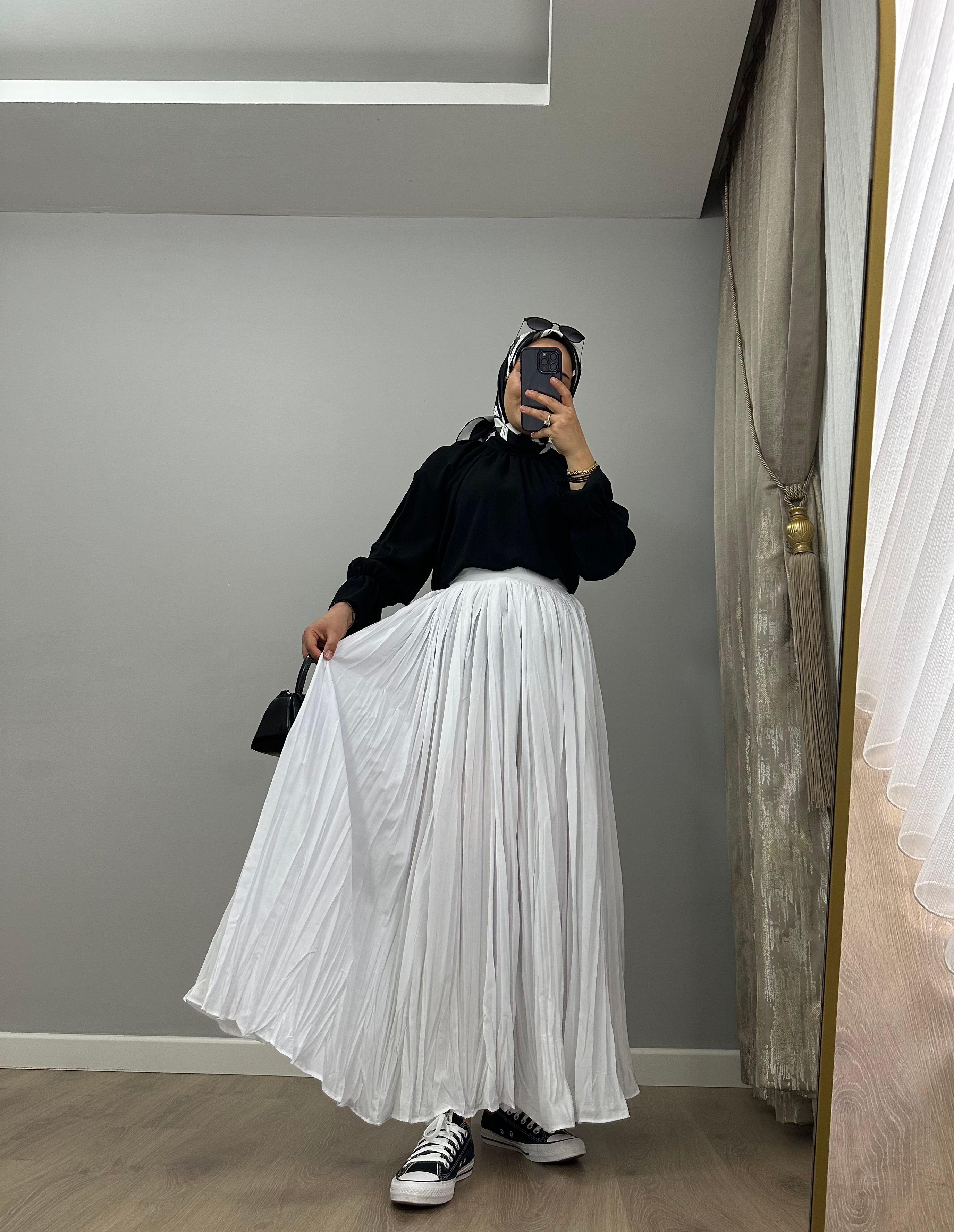  KADIN BELİ LASTİKLİ MAXİ BOY KRAŞ ETEK