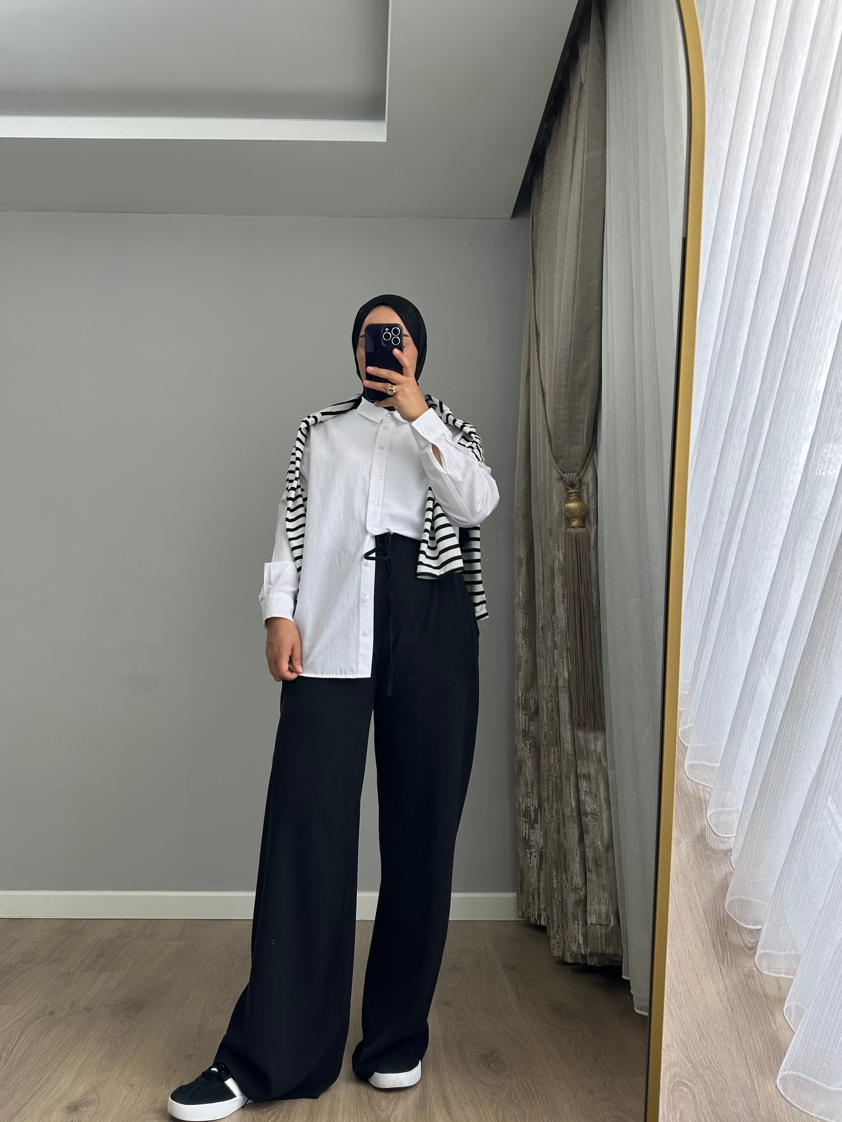 STRADİVARİUS MARKA PREMİUM GABARDİN BELİ LASTİKLİ PANTOLON