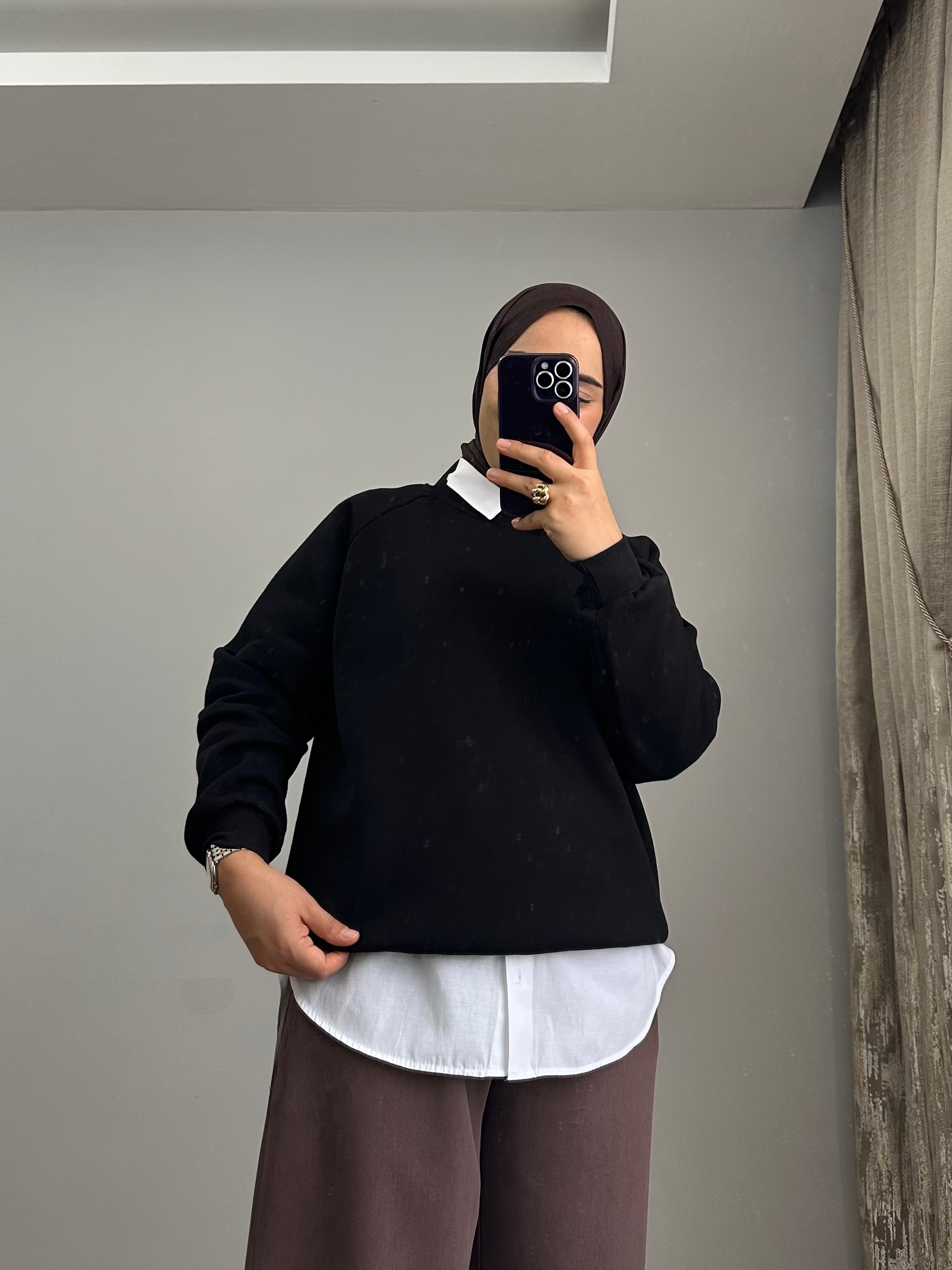 3 İPLİK ŞARDONLU SWEATSHİRT