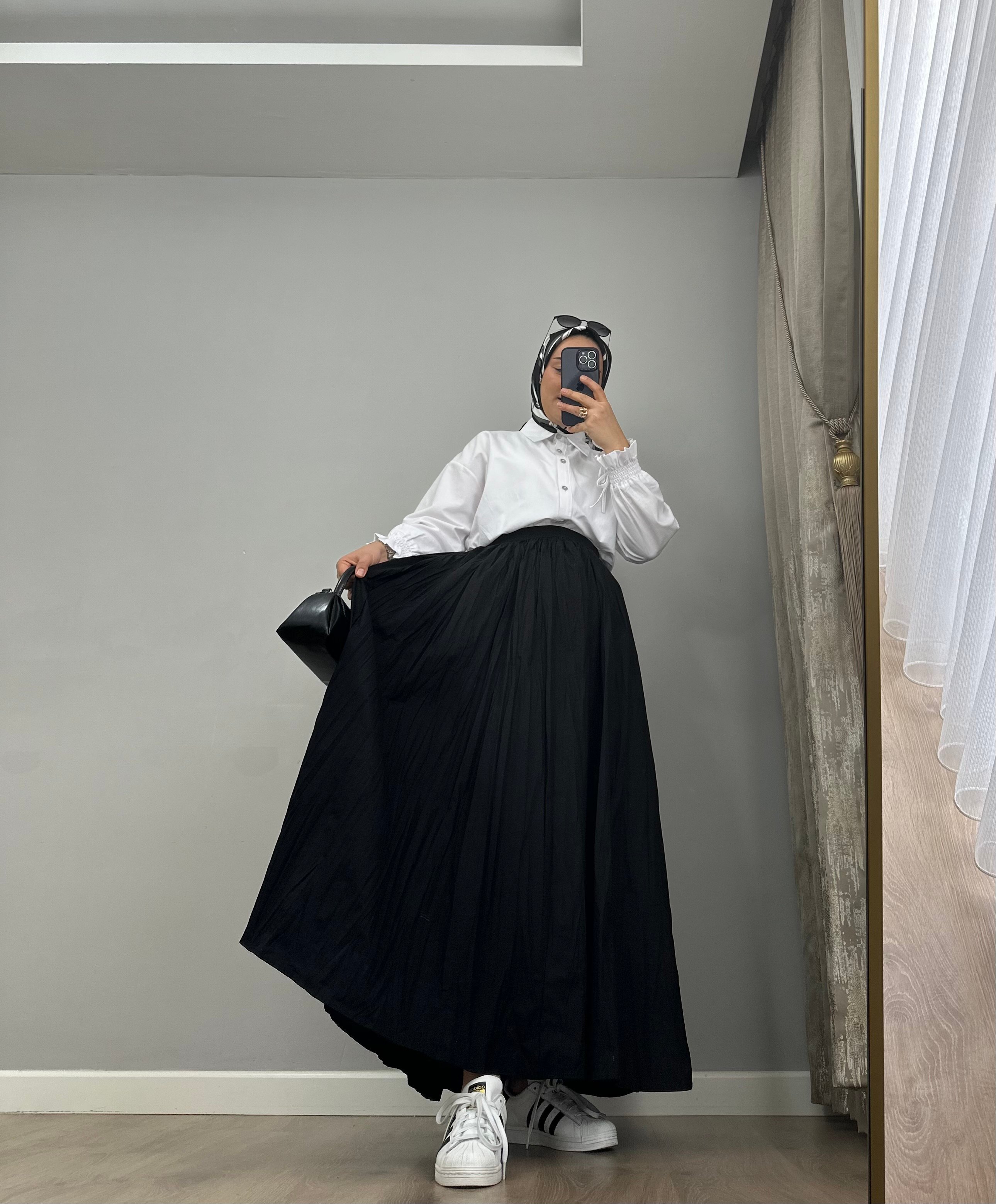 KADIN BELİ LASTİKLİ MAXİ BOY KRAŞ ETEK 
