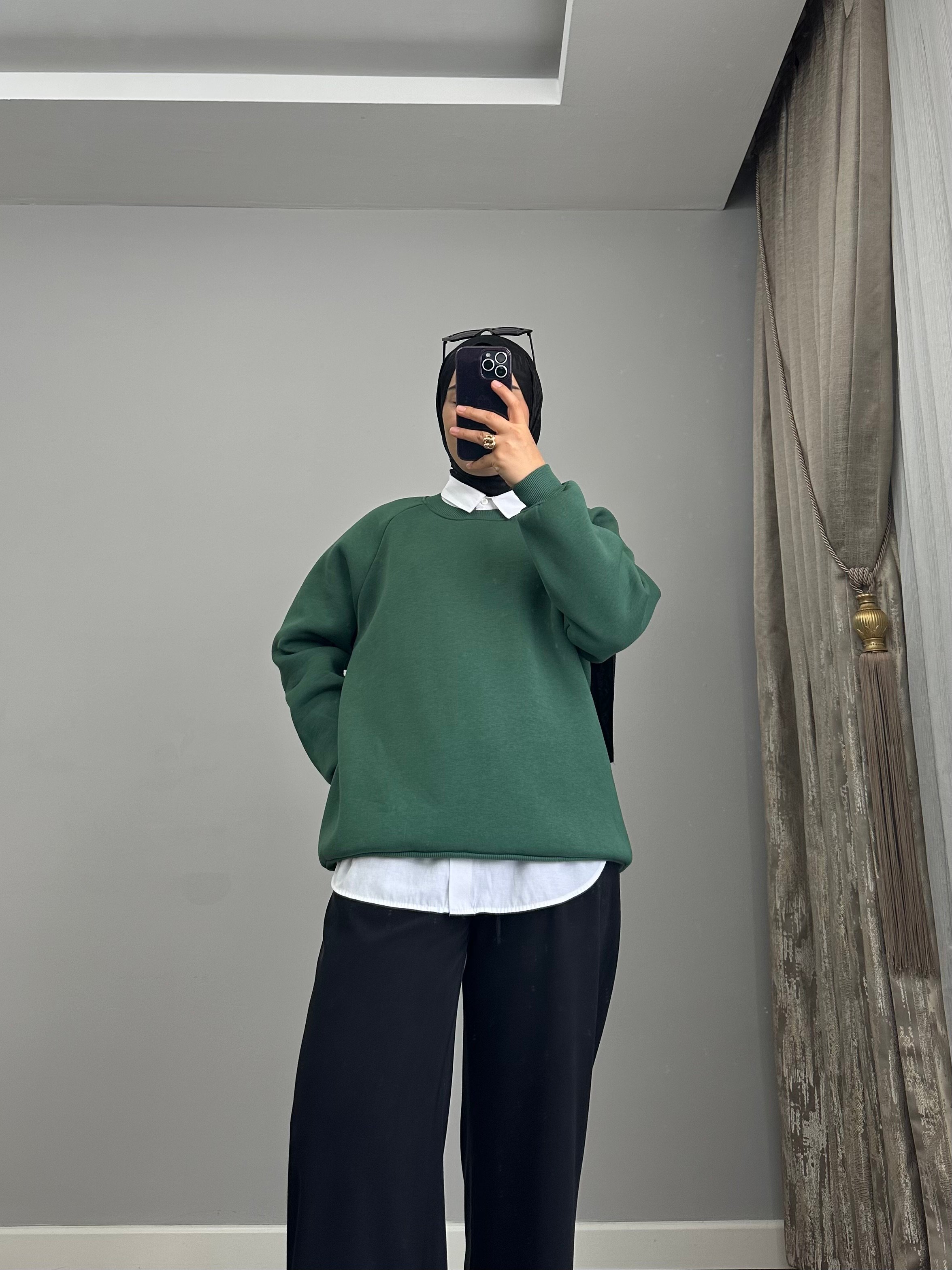 3 İPLİK ŞARDONLU SWEATSHİRT