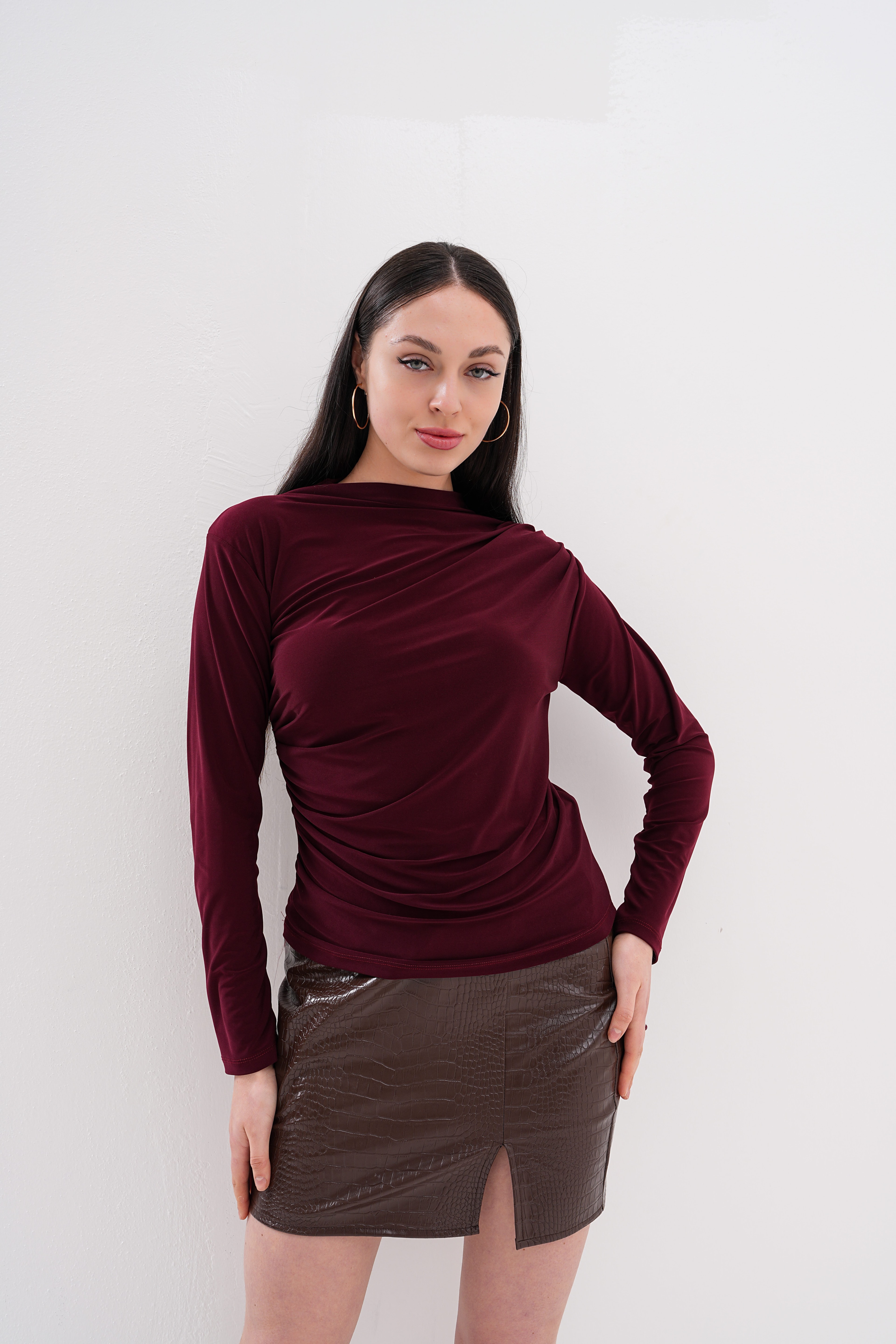SANDY DRAPELİ BLUZ/BADİ