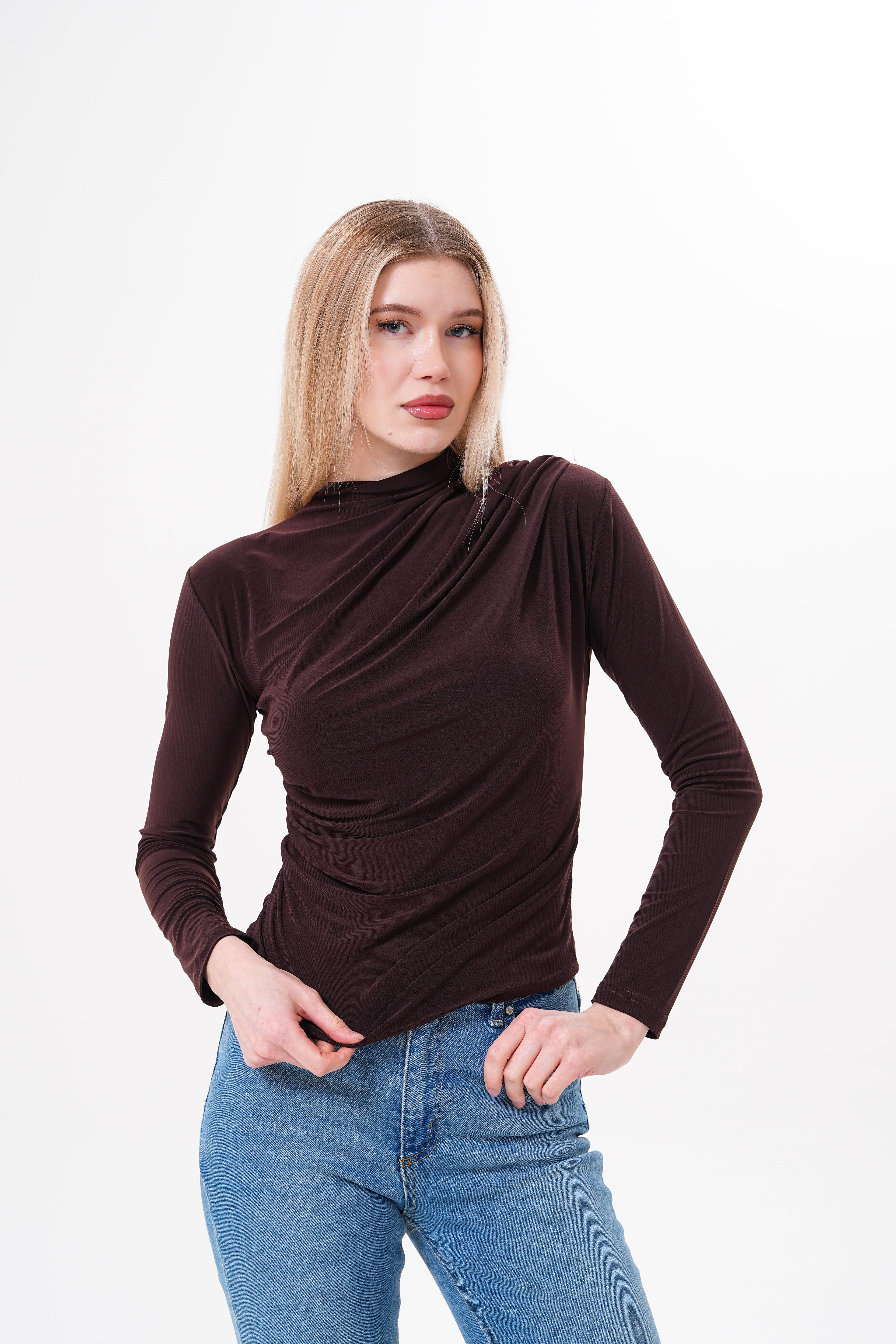 SANDY DRAPELİ BLUZ/BADİ