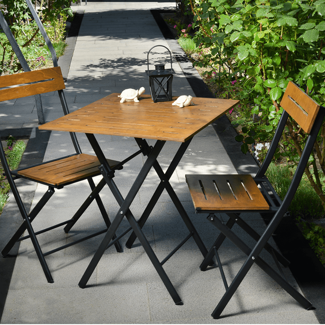 Ceviz Çizgili Bistro Set