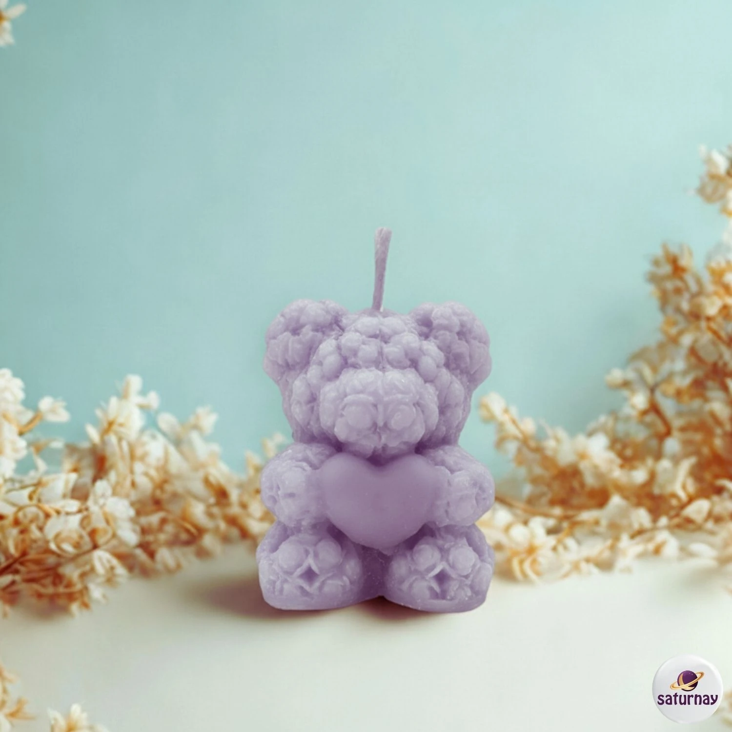 Ayıcık Figürlü Renkli Kokulu Dekoratif Soya Parafin Mum Hediye