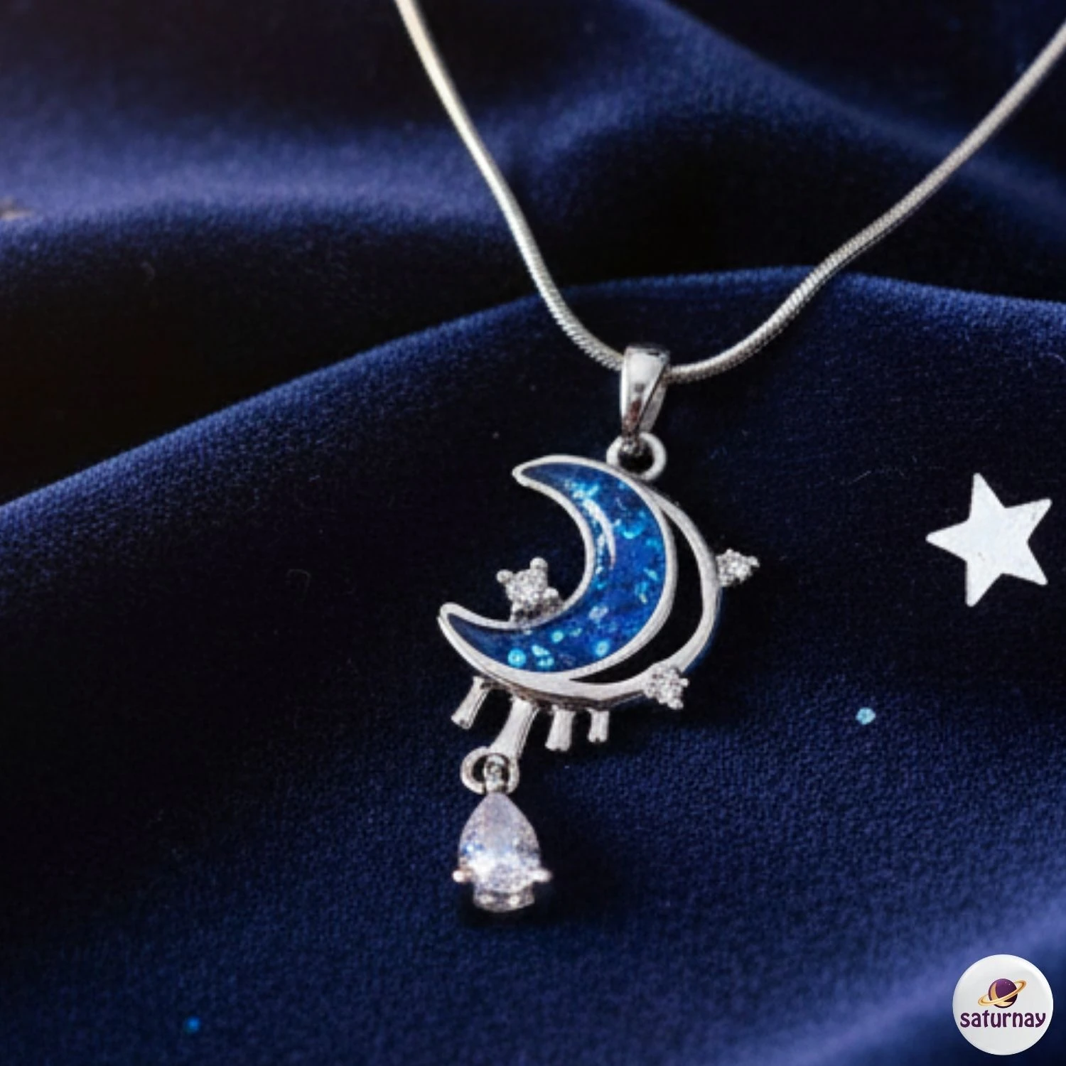 Ay Masalı Silver Renk Çelik Kolye Paslanmaz Sevgiliye Hediye