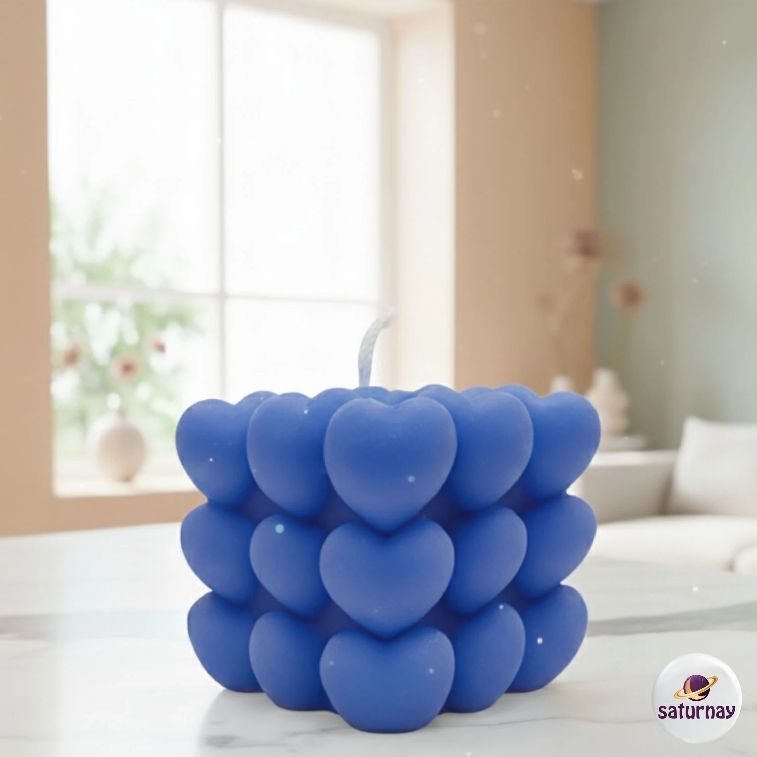 Kalpli Küp Figürlü Renkli Kokulu Dekoratif Soya Parafin Mum Hediye