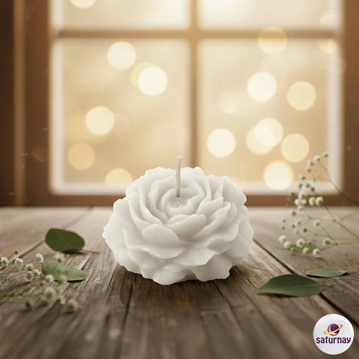 Şakayık Figürlü Renkli Kokulu Dekoratif Soya Parafin Mum Hediye