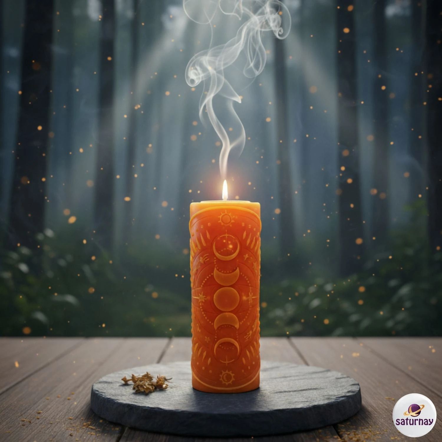 Ay Döngüsü Figürlü Renkli Kokulu Dekoratif Soya Parafin Mum Hediye