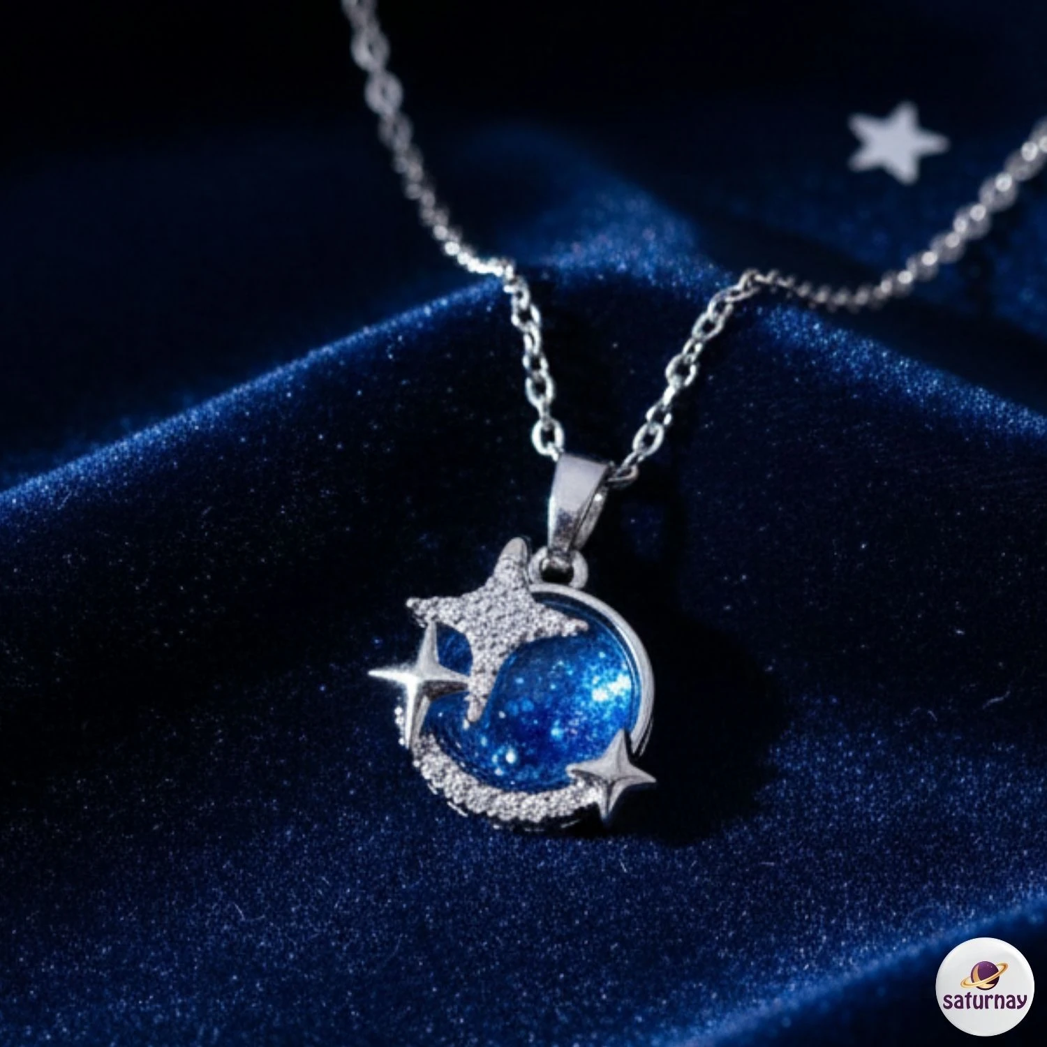 Gökyüzüne Dokunuş Silver Renk Çelik Kolye Paslanmaz Sevgiliye Hediye