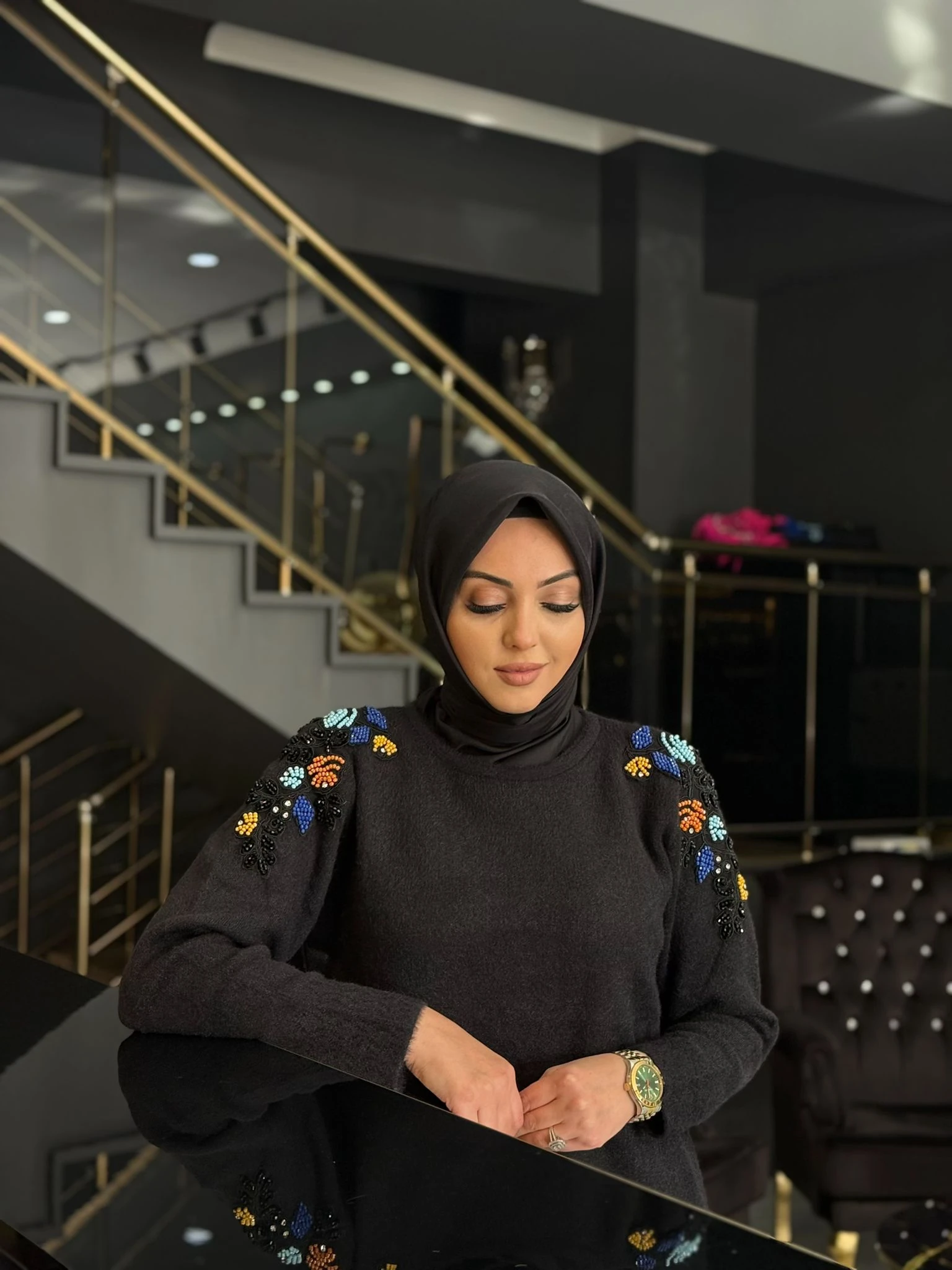 Angora İşlemeli Tunik