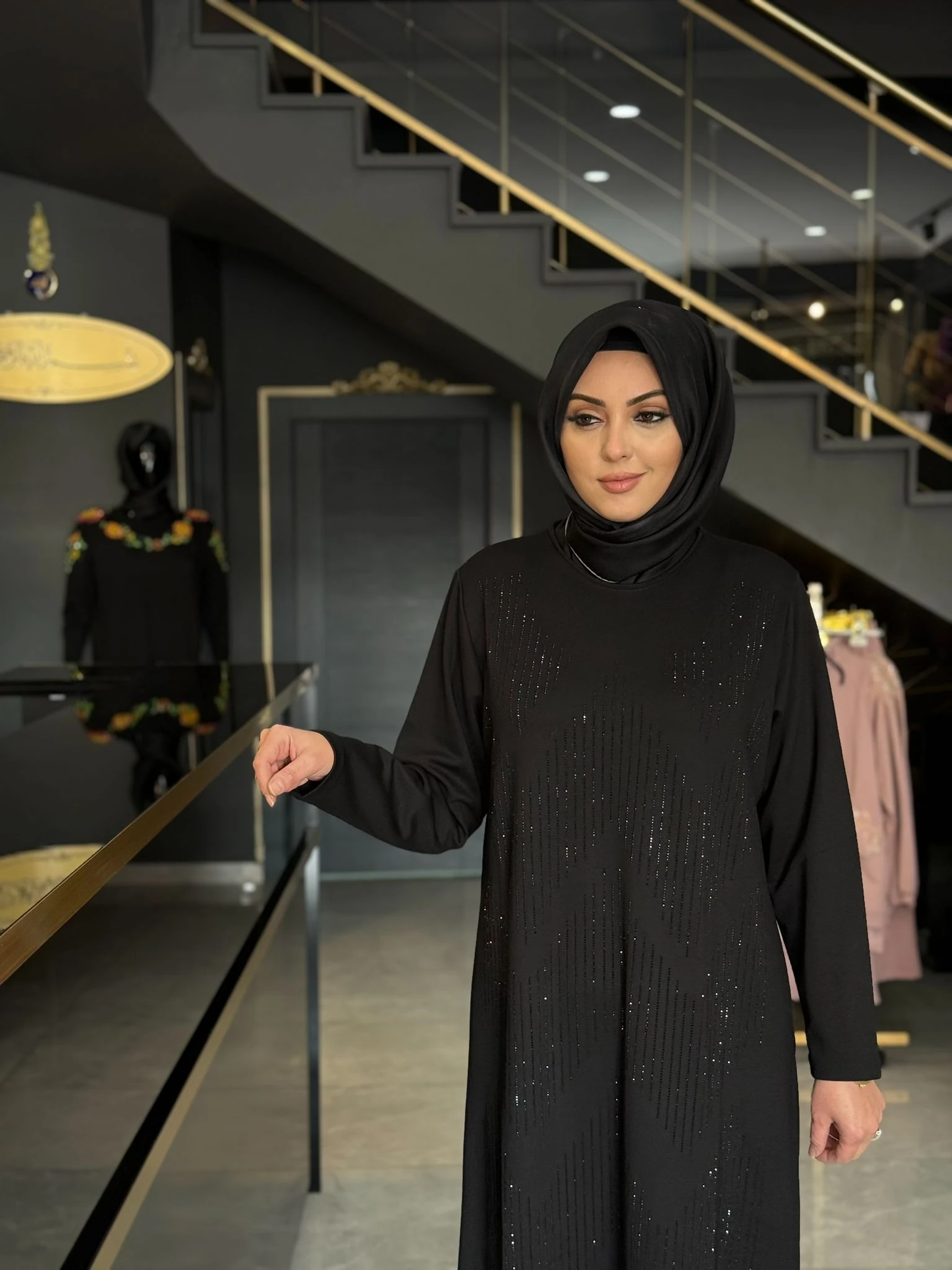 Çelik Örme Taşlı elbise