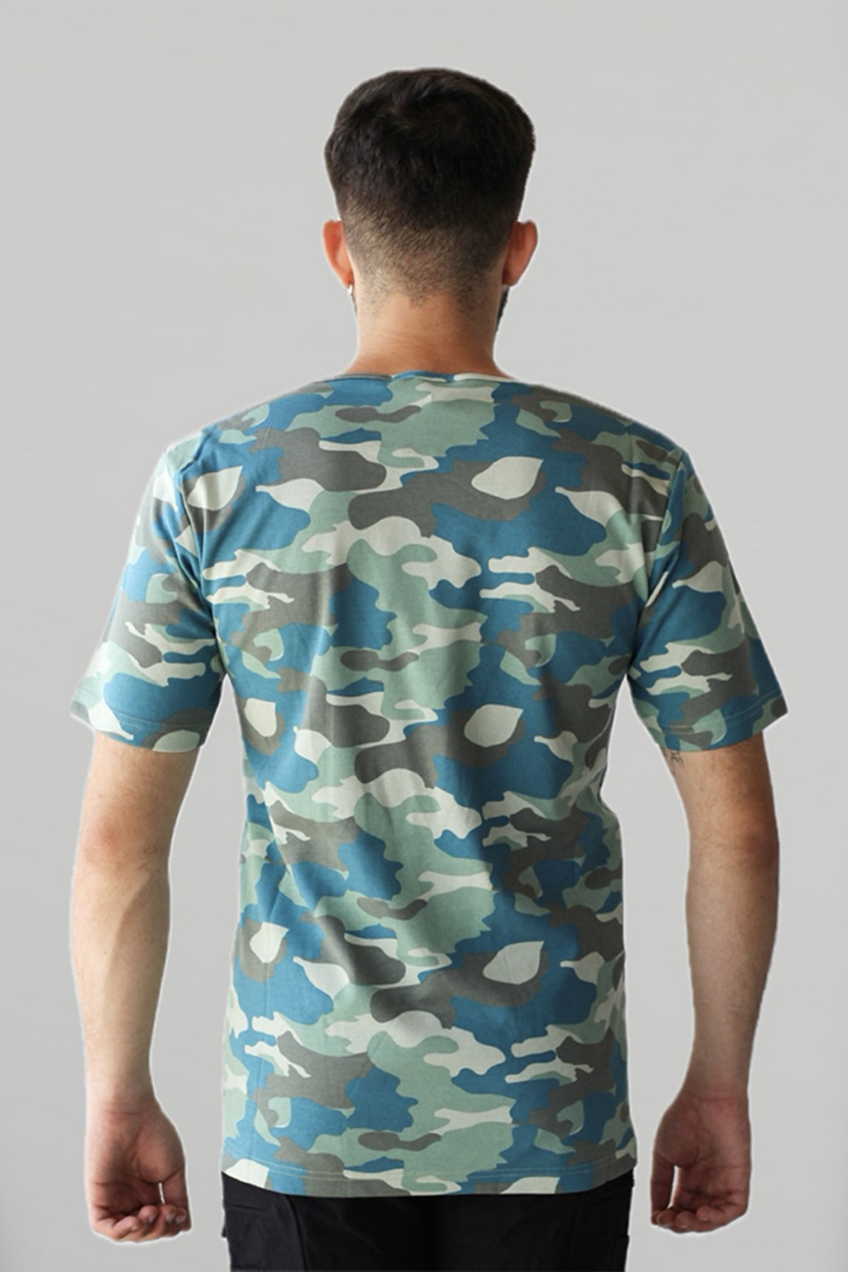 İSTANBUL Kamuflaj Sıfır Yaka T-Shirt