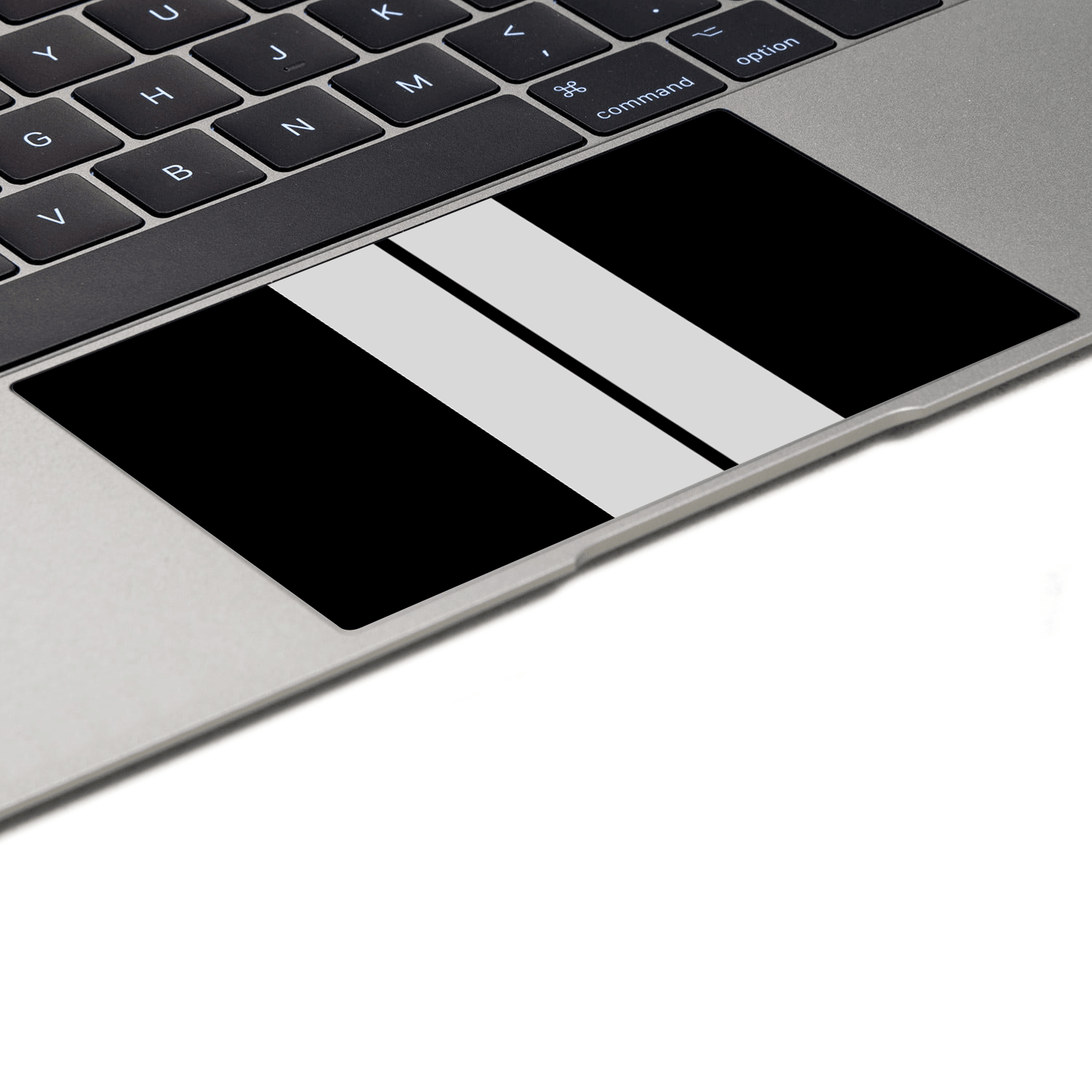MacBook Pro 13" (2022 M2) Kaplama - Siyah Çift Beyaz Şerit
