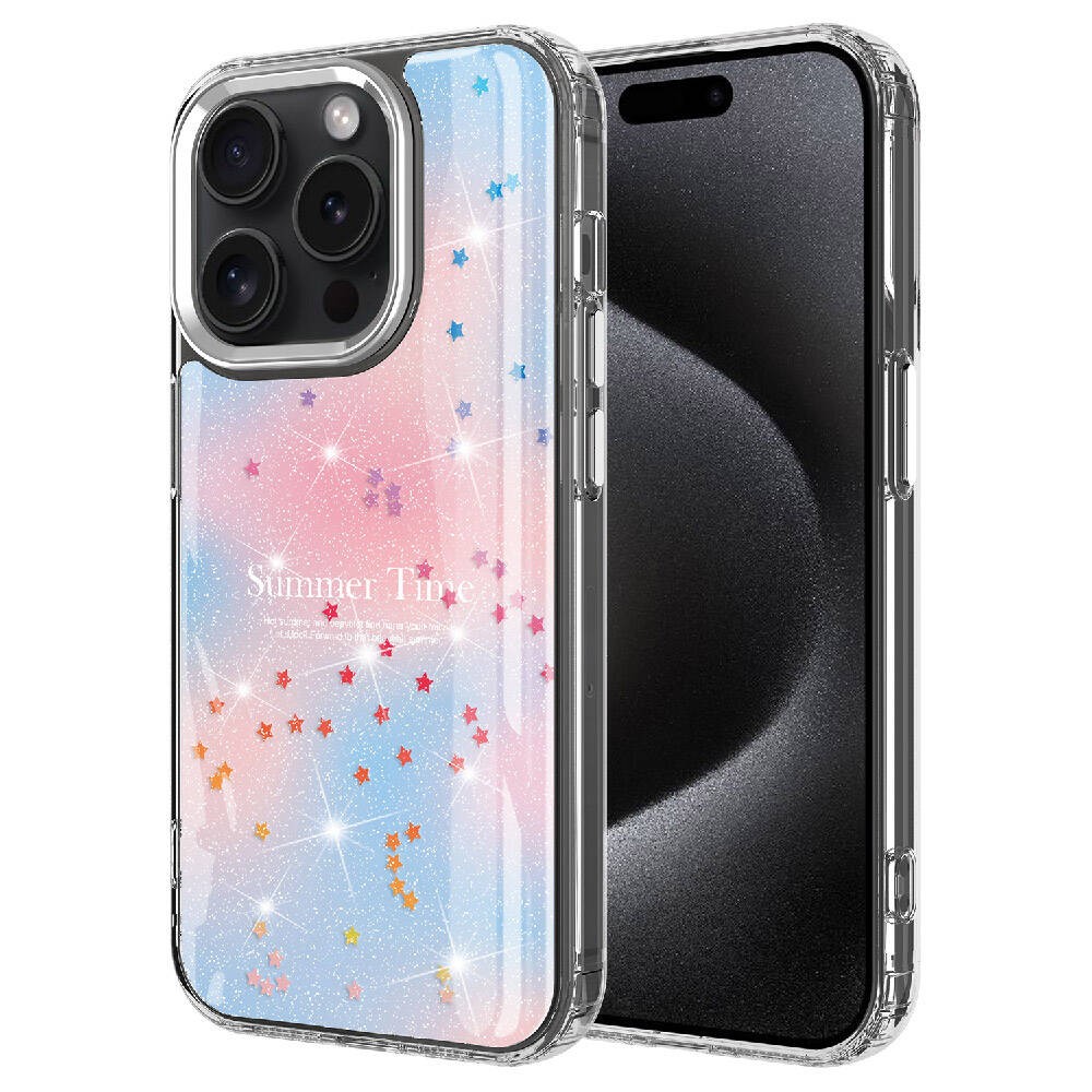iPhone 15 Pro Kılıf Simli Desenli Parlak Task