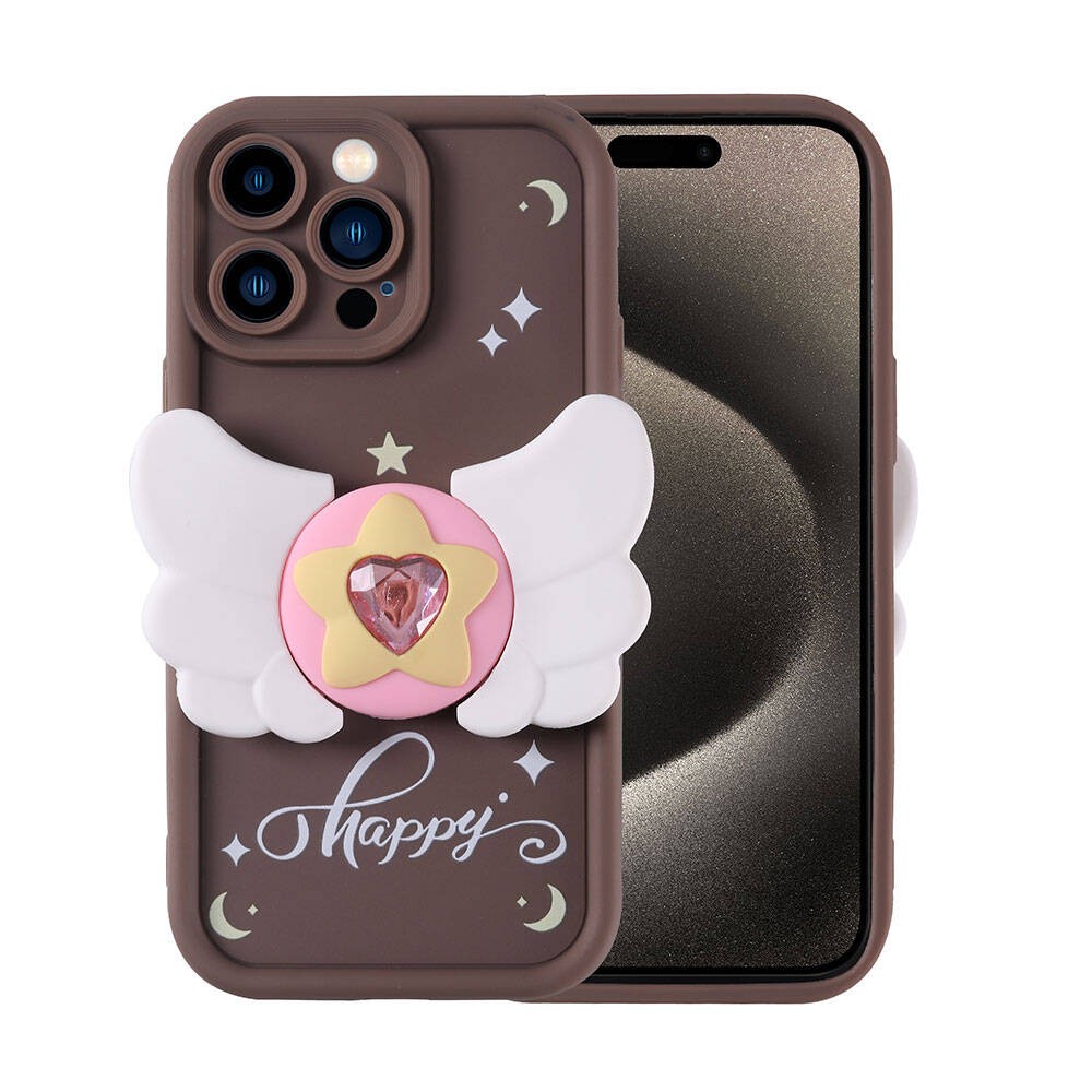 iPhone 15 Pro Kılıf Kamera Korumalı Figür Tasarımlı Kapya