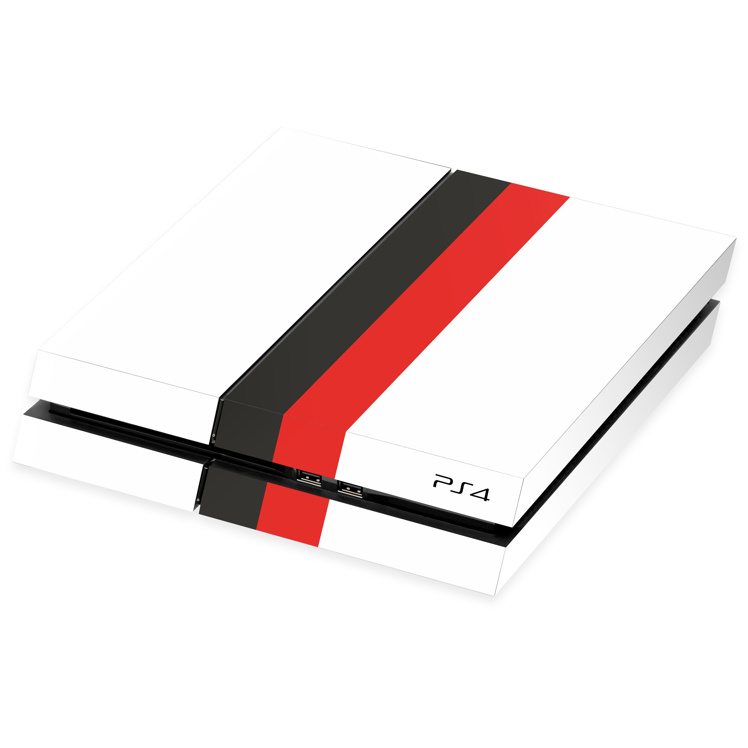 PlayStation 4 Kaplama Siyah Beyaz Kırmızı