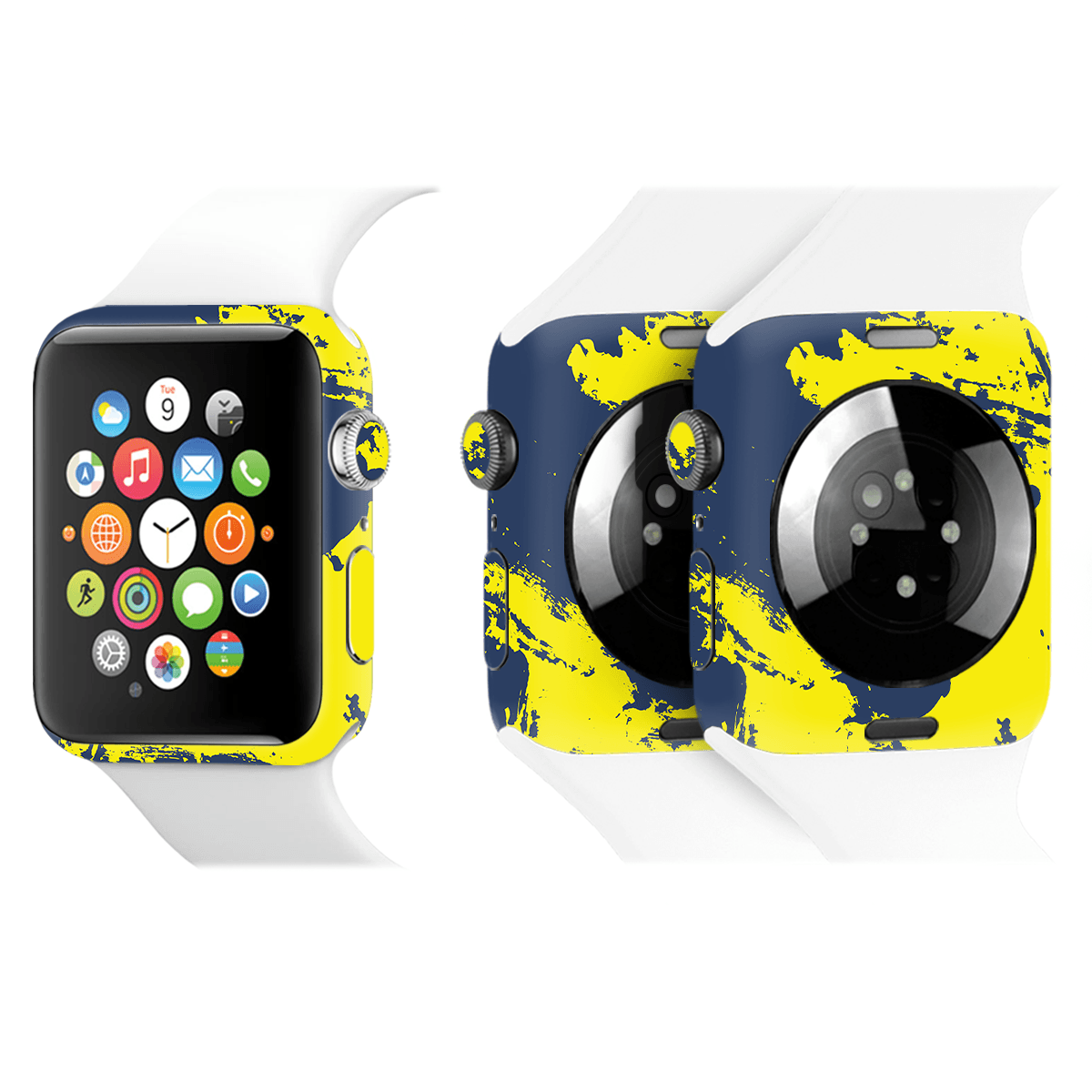 Apple Watch Skin Yellow Navy Blue