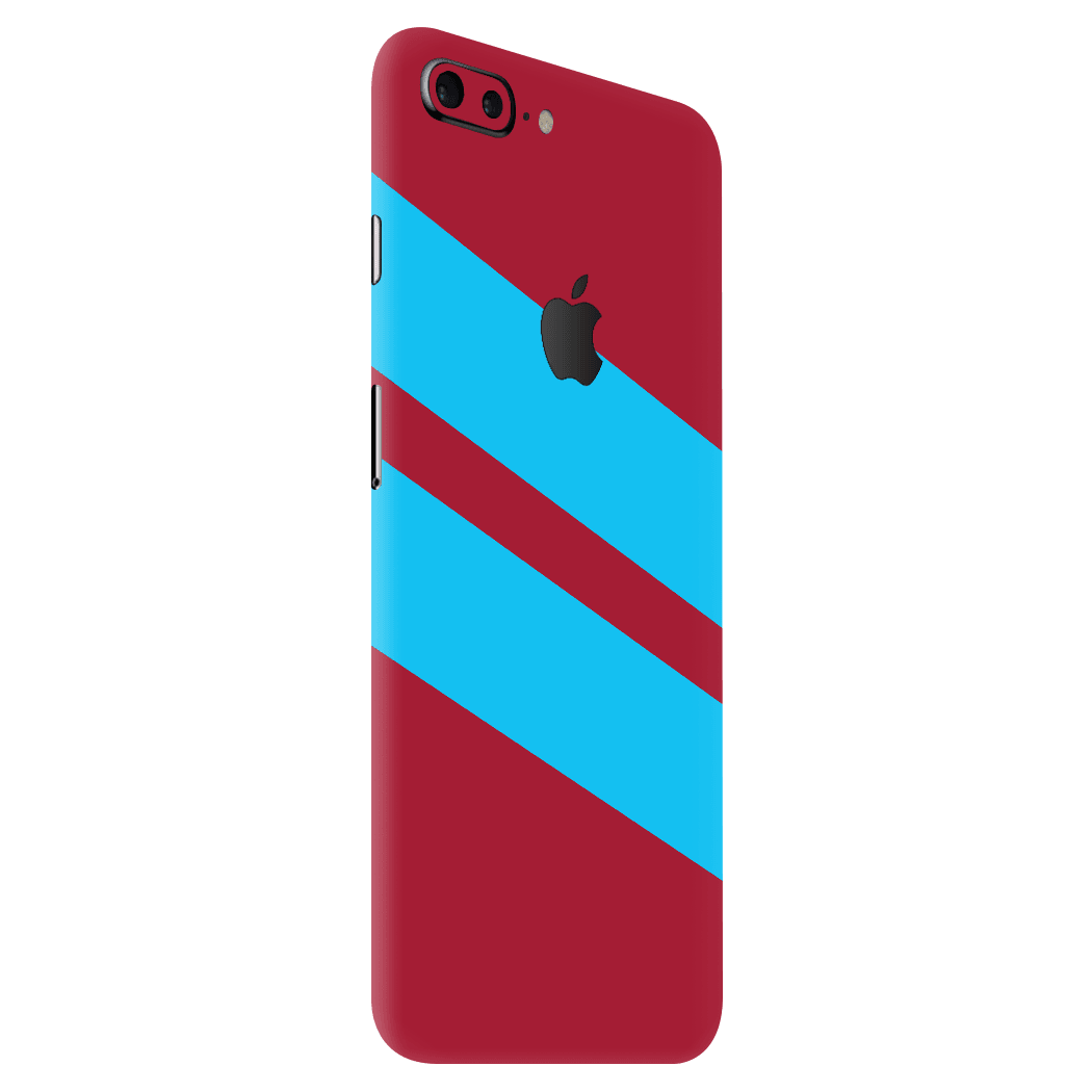 iPhone 7 Plus Kaplama Bordo Mavi Şerit