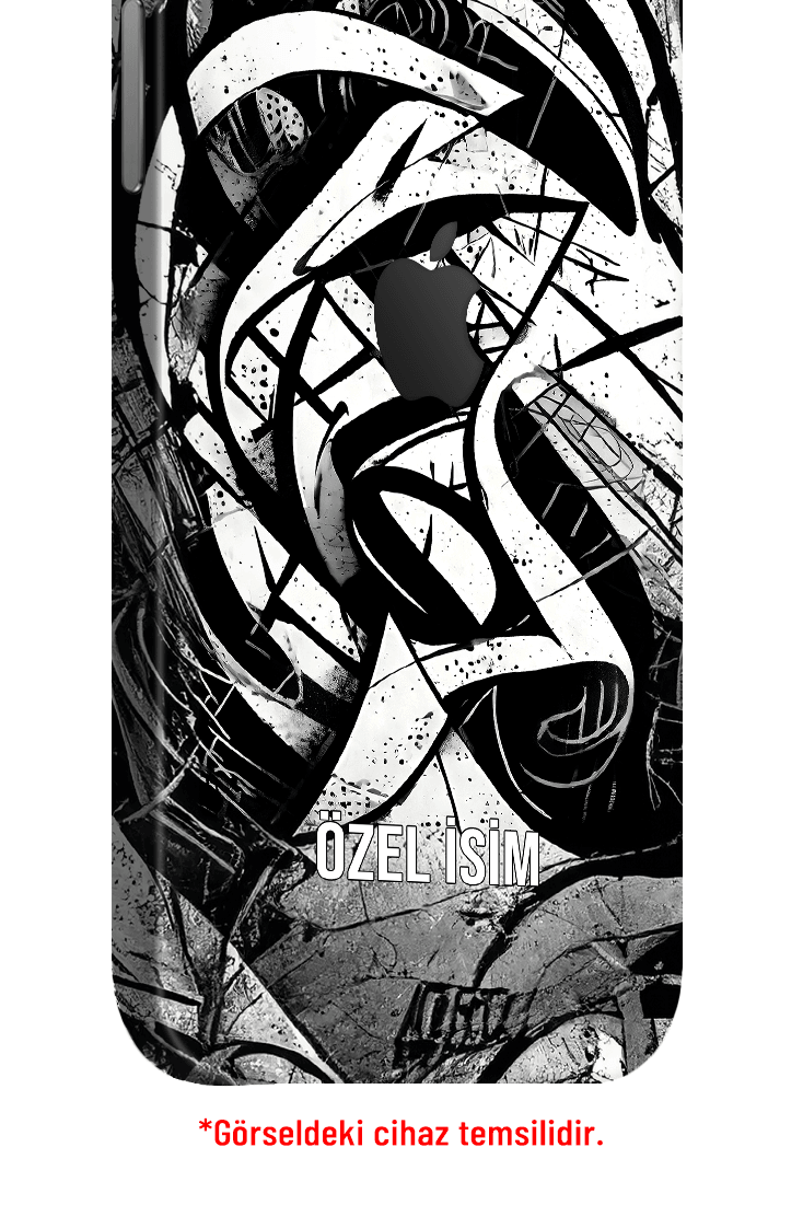 iPhone Xs Kaplama Monochrome Grafiti