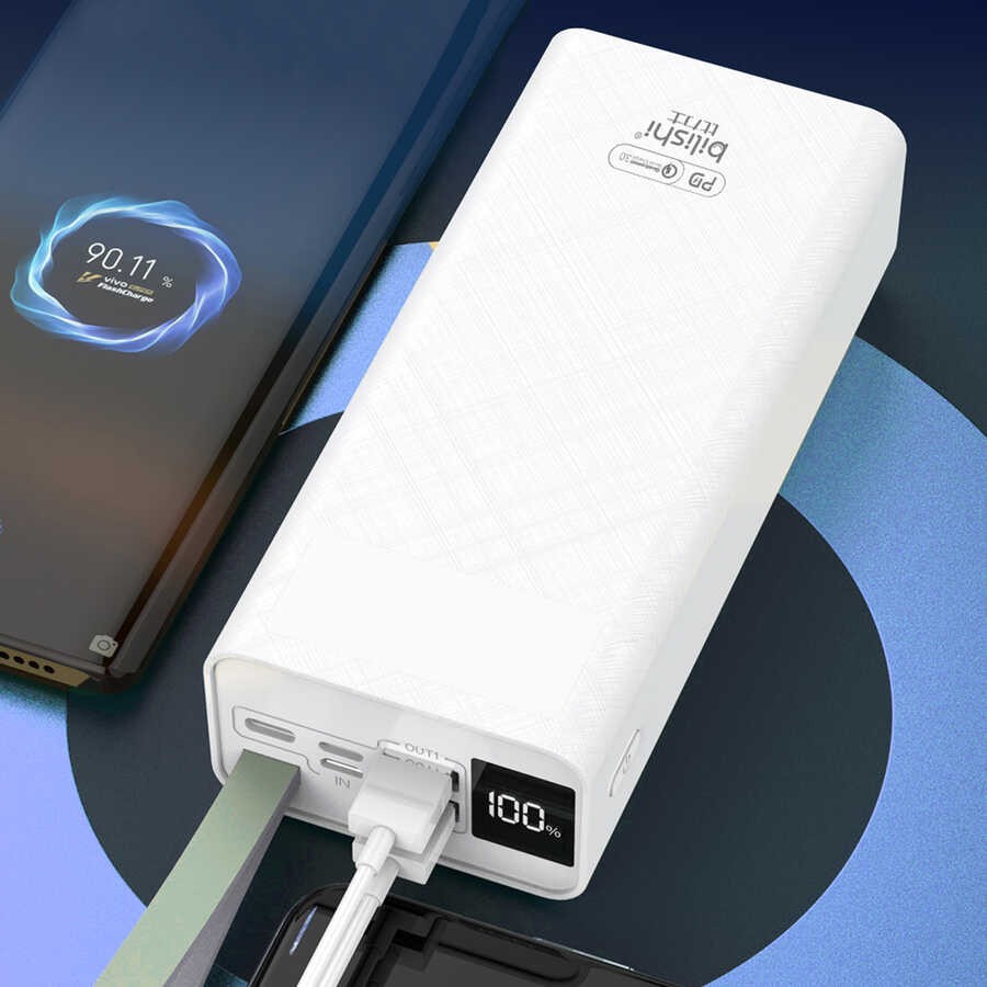 B-30 Askılı Led Göstergeli Taşınabilir Powerbank 30000 mAh
