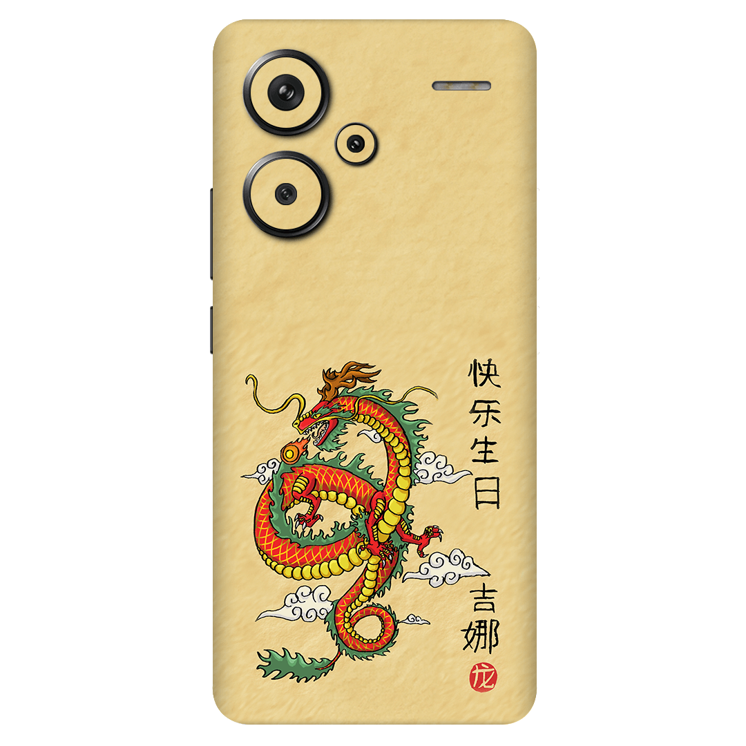 Xiaomi Redmi Note 13 Pro Plus 5G Kaplama Turuncu Ejder
