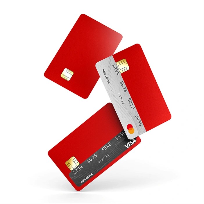 Kredi Kartı Kaplama / Sticker - Kırmızı