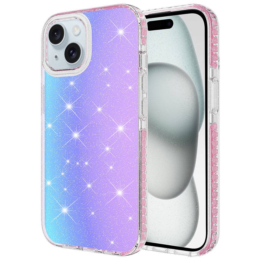iPhone 15 Kılıf Parlak Renk Geçişli Velle