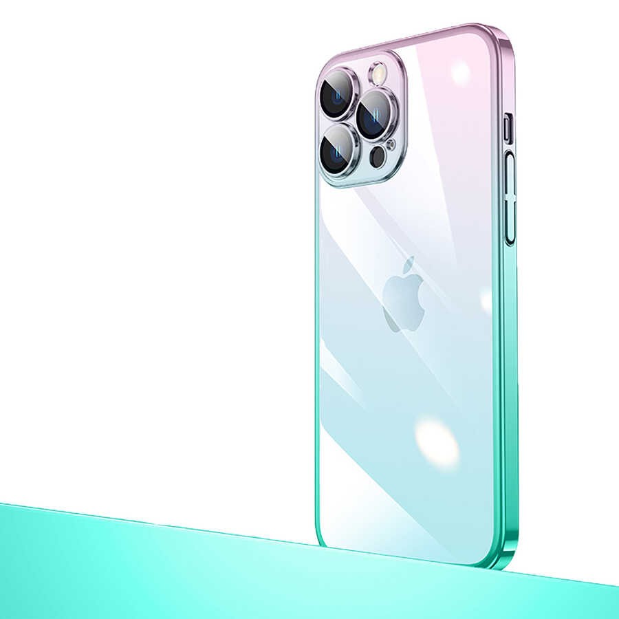 iPhone 14 Pro Kılıf Parlak Renk Geçişli Kamera Korumalı Senkron