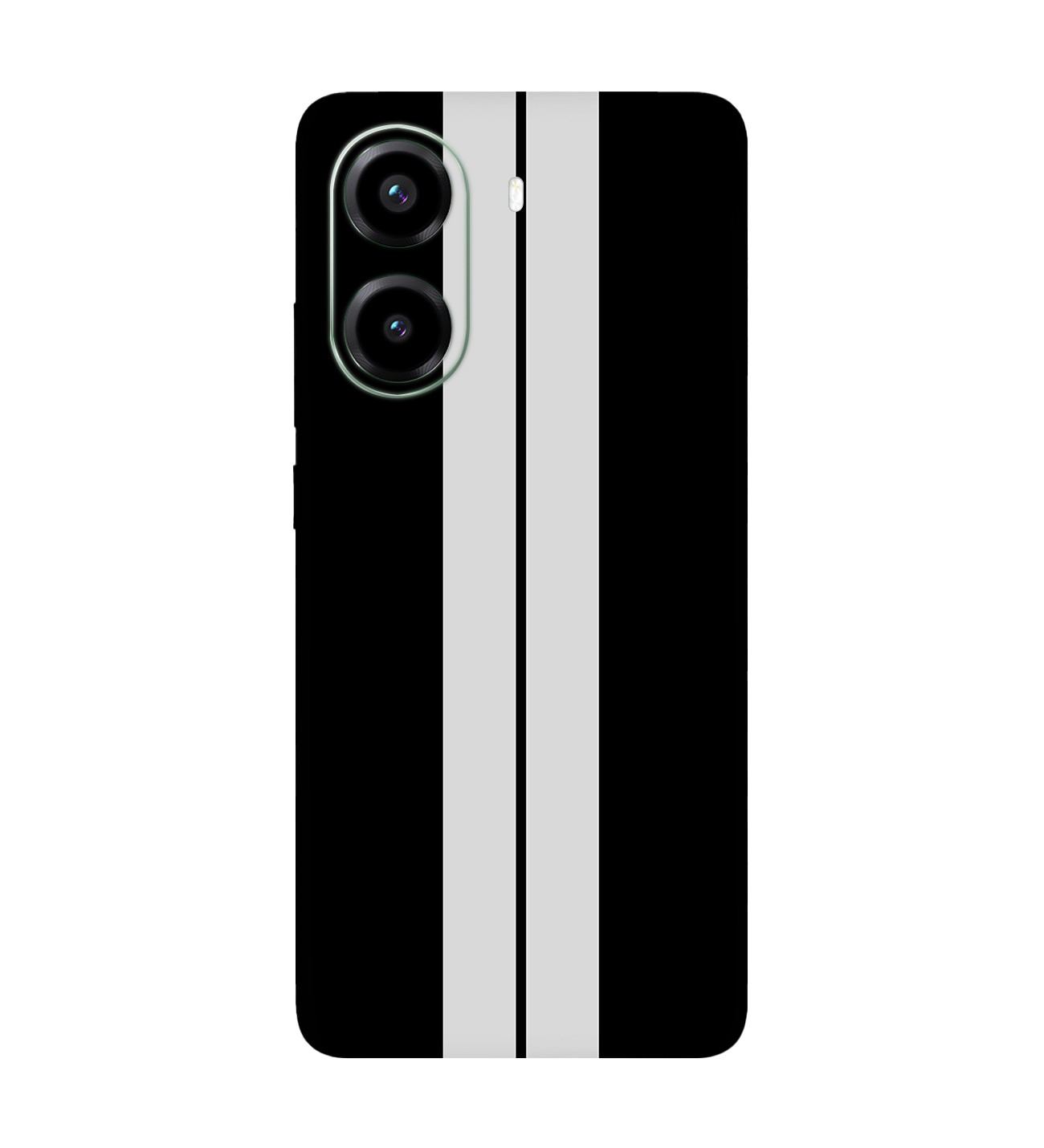 Poco X7 Pro Kaplama Siyah Çift Beyaz Şerit