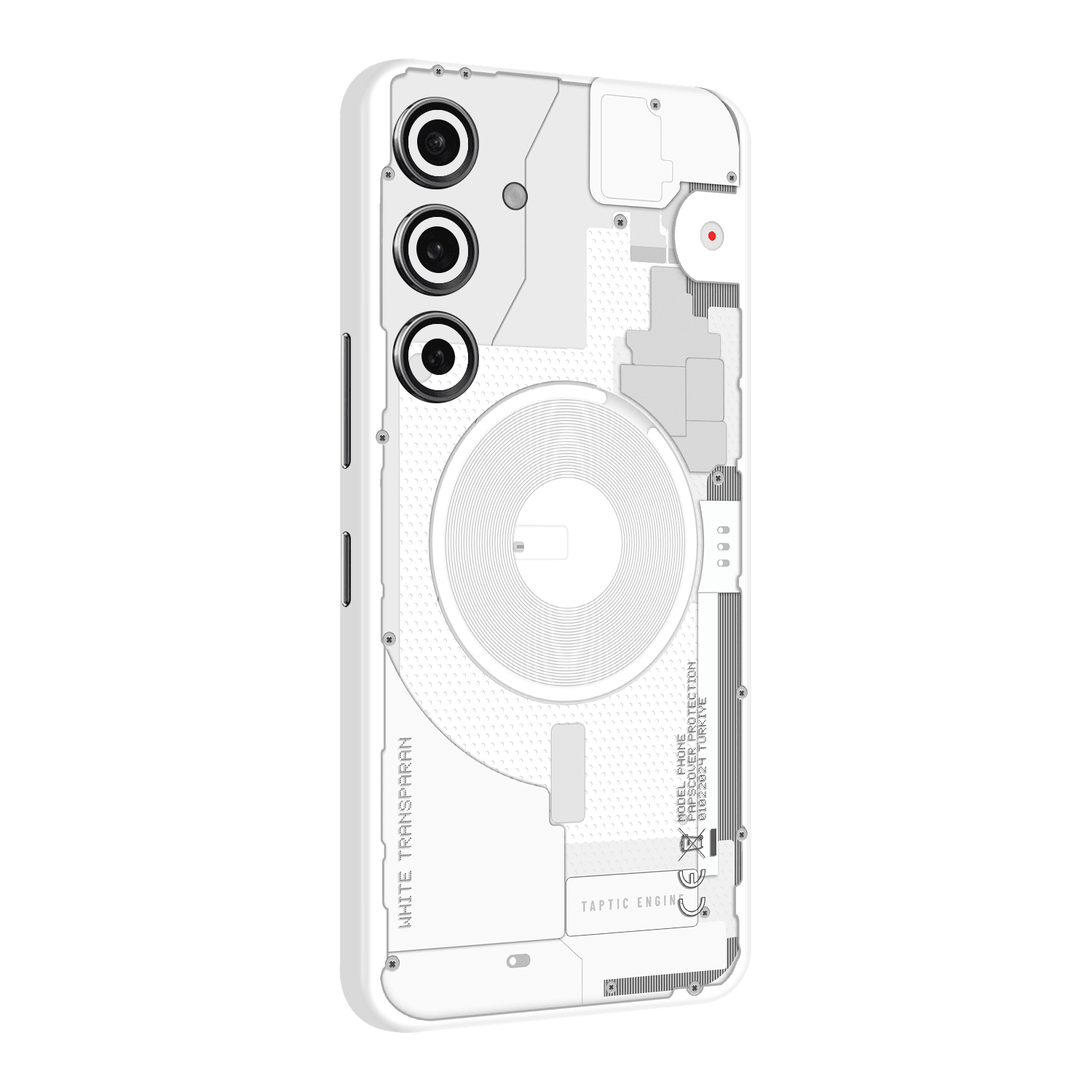 Samsung S23 FE Kaplama Beyaz Transparan