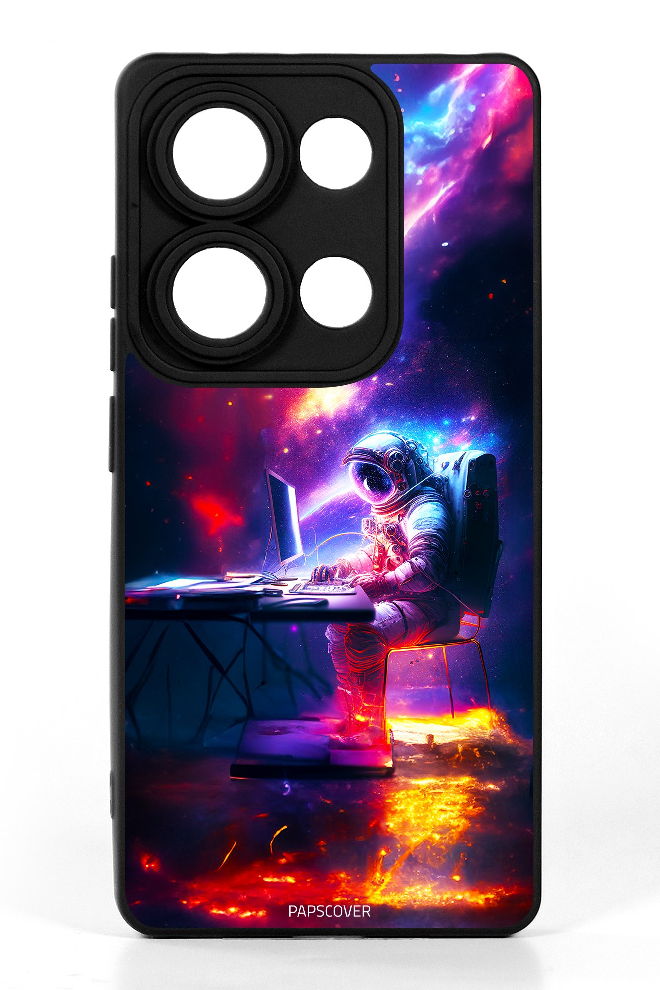 Redmi Note 13 Pro 4G Silikon Kılıf Nebula Astronot