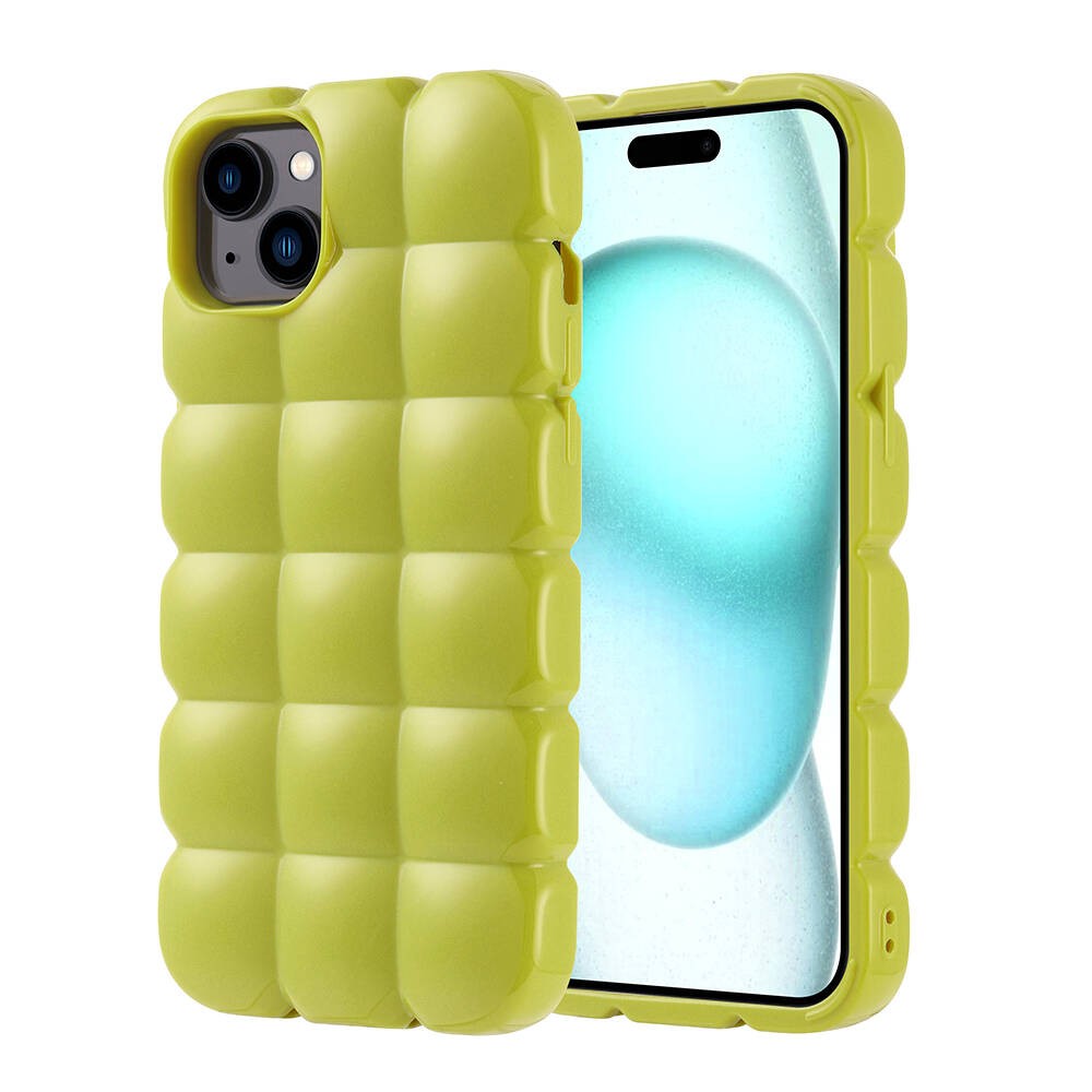 iPhone 15 Plus Kılıf Parlak Esnek Silikon Dom Dom