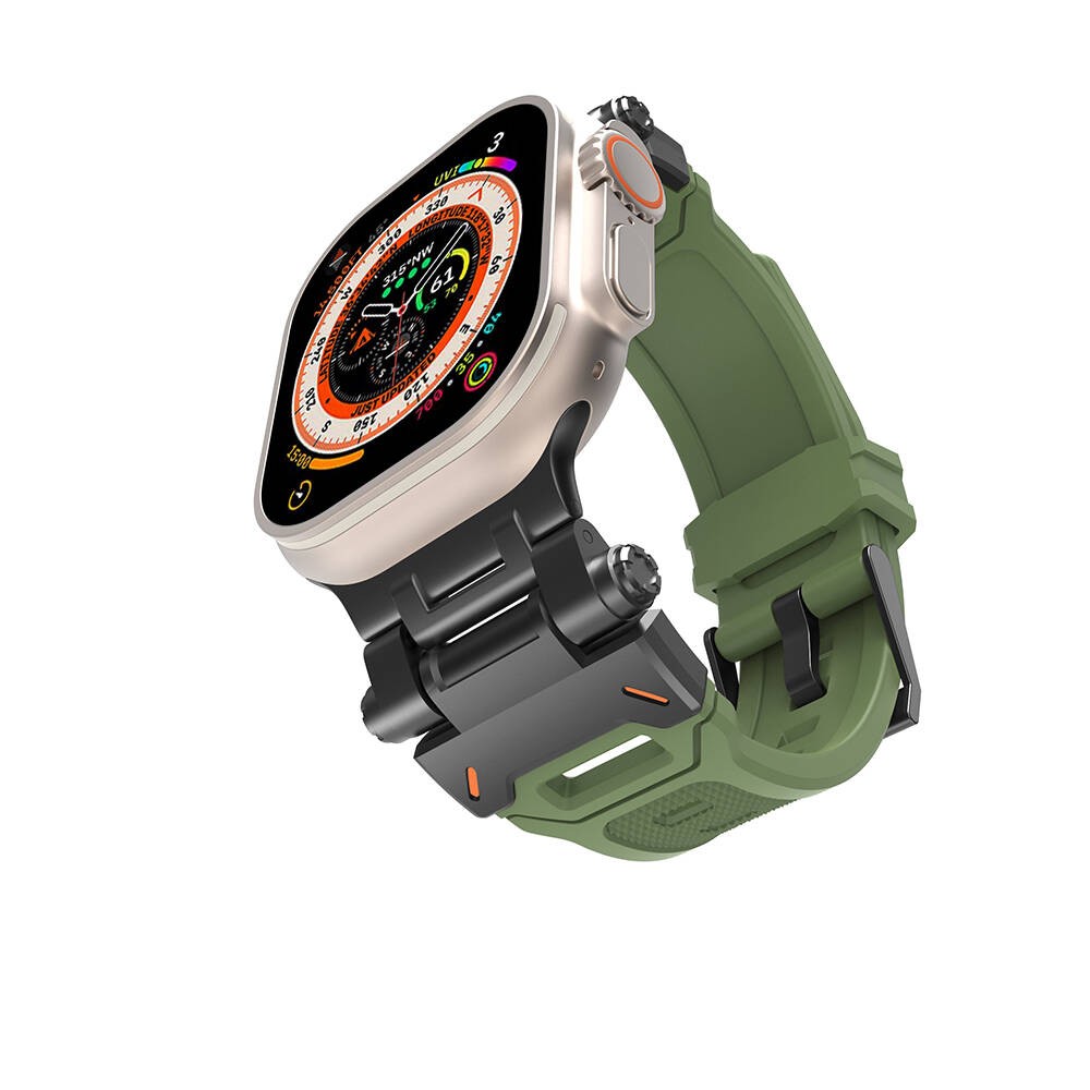 Watch 7 45mm KRD-108 Metal Başlıklı Silikon Kordon