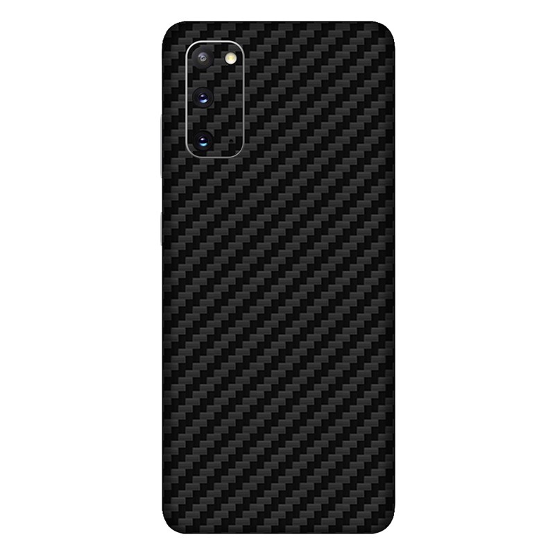 Samsung S20 Plus Kaplama Siyah Karbon Fiber
