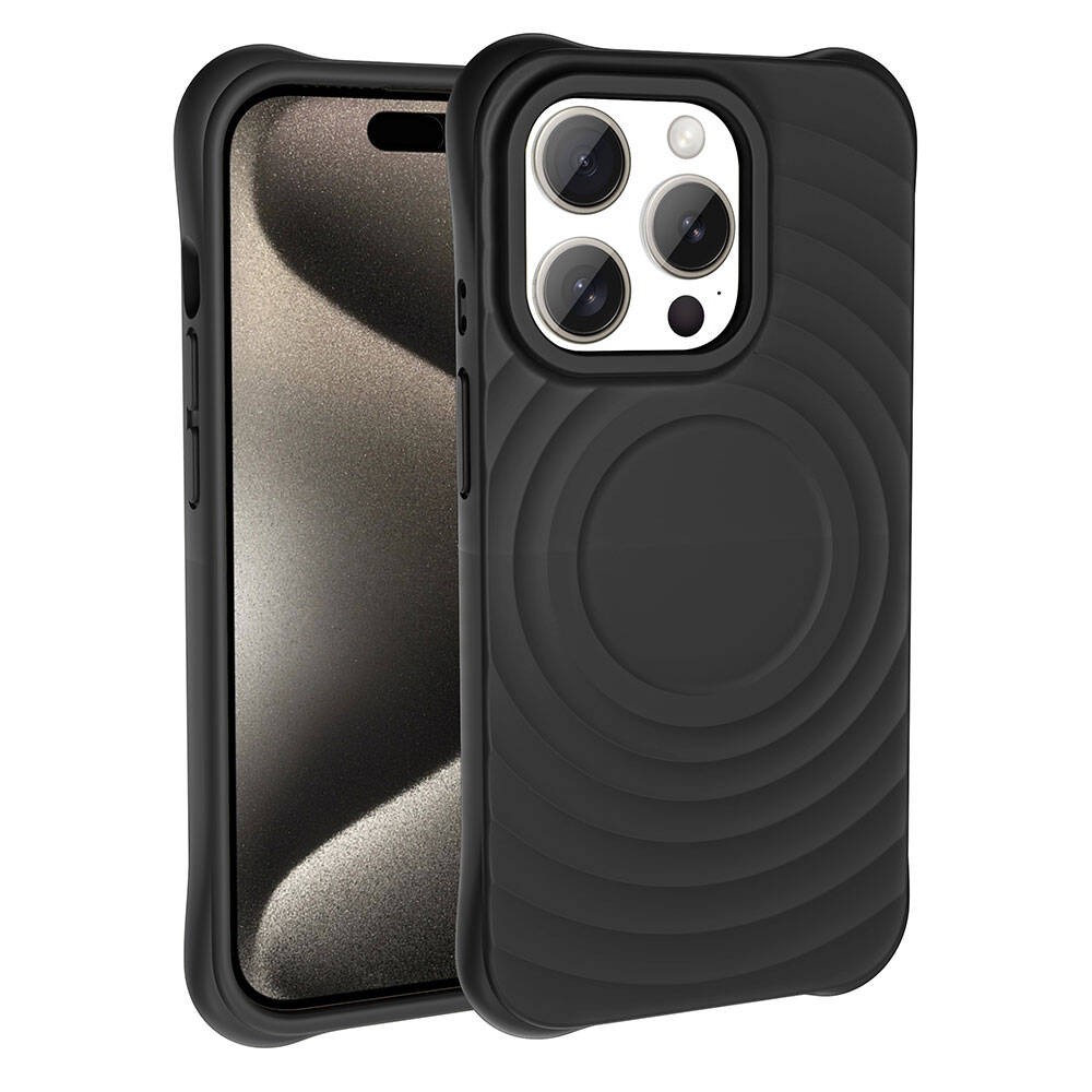 iPhone 15 Pro Max M-safe Şarj Özellikli Airbagli Mat Görünümlü Hepi