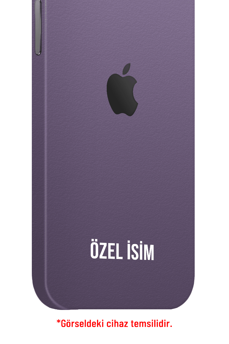 iPhone 12 Kaplama Dokulu Derin Mor