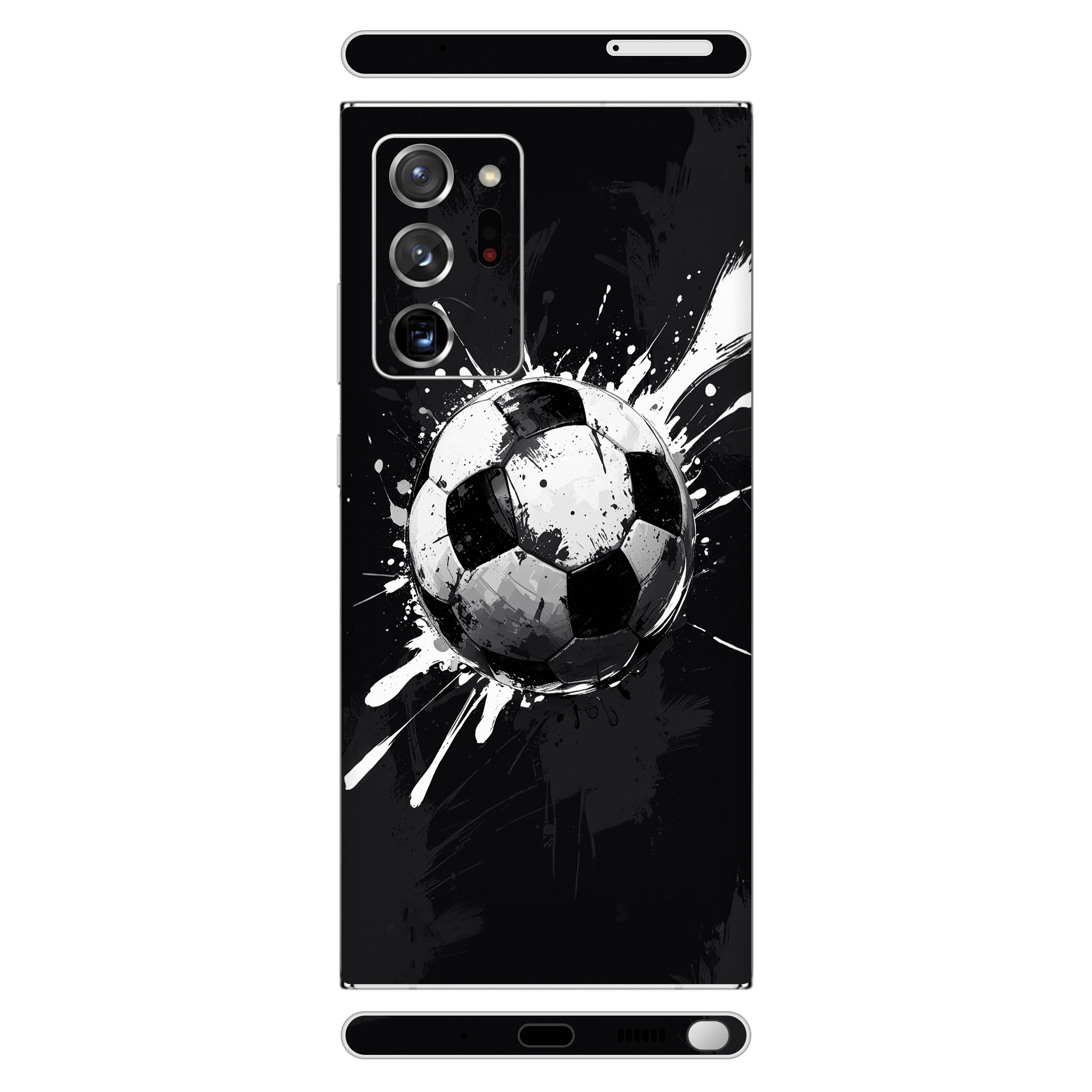 Samsung Note 20 Ultra Kaplama Siyah Beyaz Top
