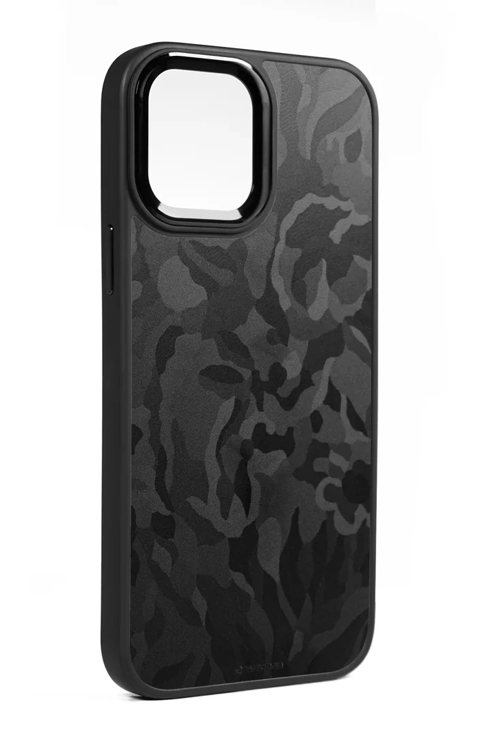 iPhone 12 Pro Max Kılıf GARD Siyah Kamuflaj