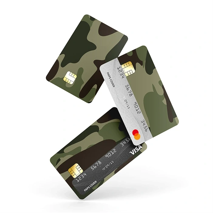 Kredi Kartı Kaplama / Sticker - Yeşil Kamuflaj