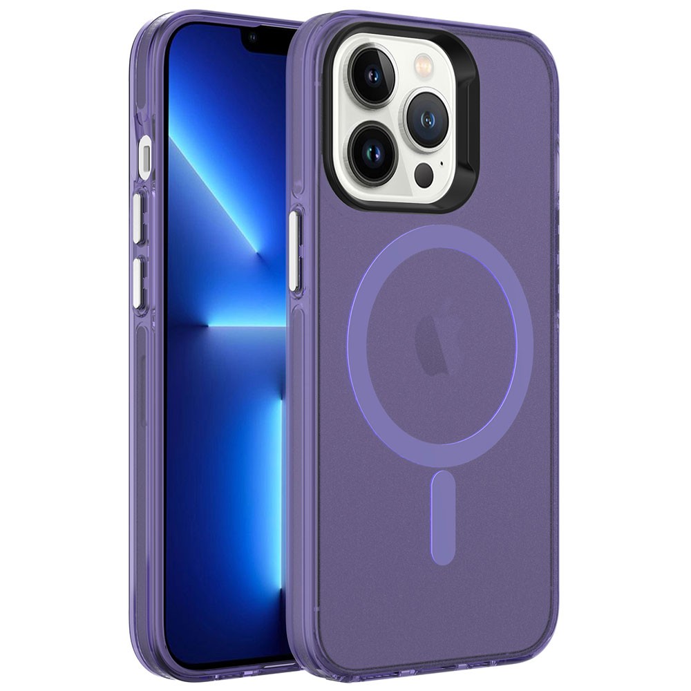 iPhone 13 Pro Max Kılıf M-safe Şarj Özellikli Buzlu Transparan C-Pro Sert