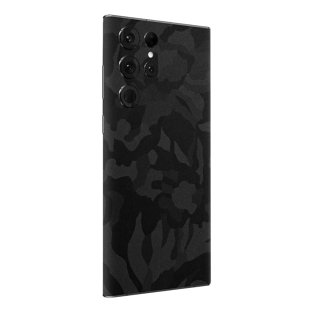 Samsung S22 Ultra Kaplama Siyah Kamuflaj