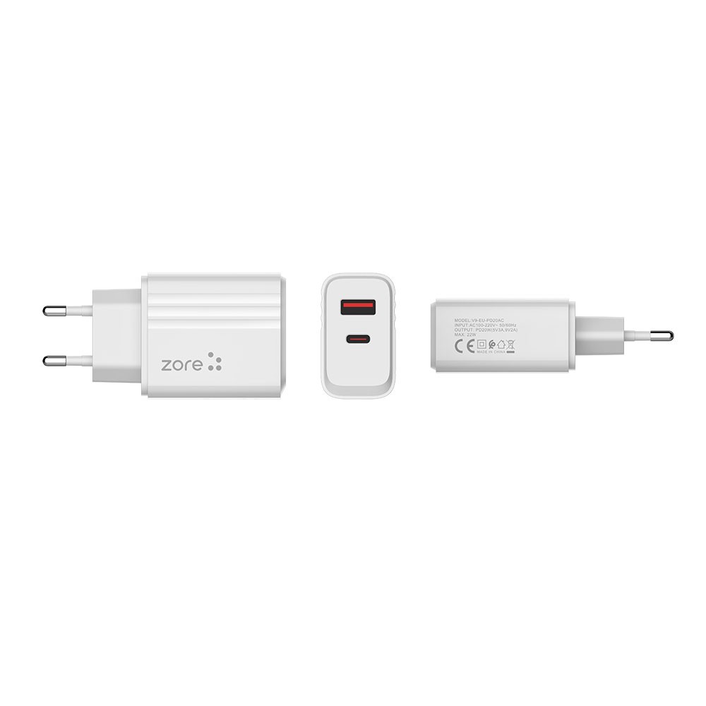 Play Serisi PL06 Type-C 2in1 Seyahat Şarj Aleti 20W