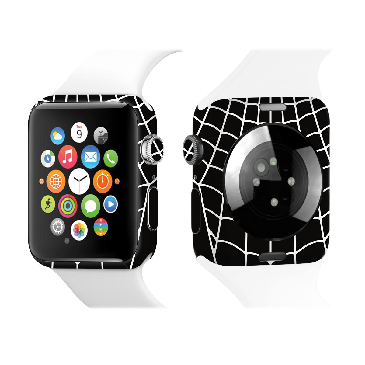 Apple Watch Kaplama Siyah Beyaz Ağ