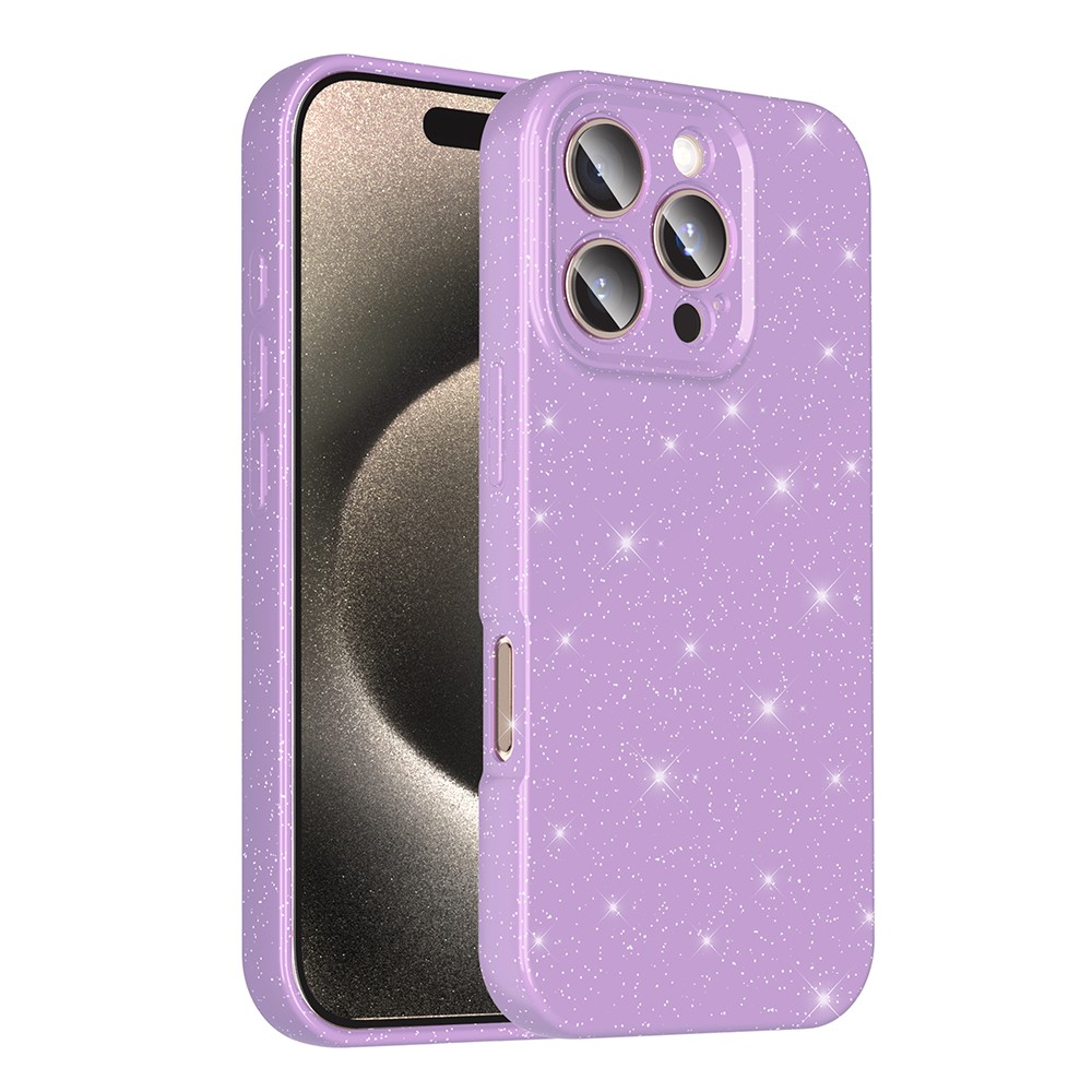 iPhone 16 Pro Kılıf Kamera Korumalı Simli Lüks Koton