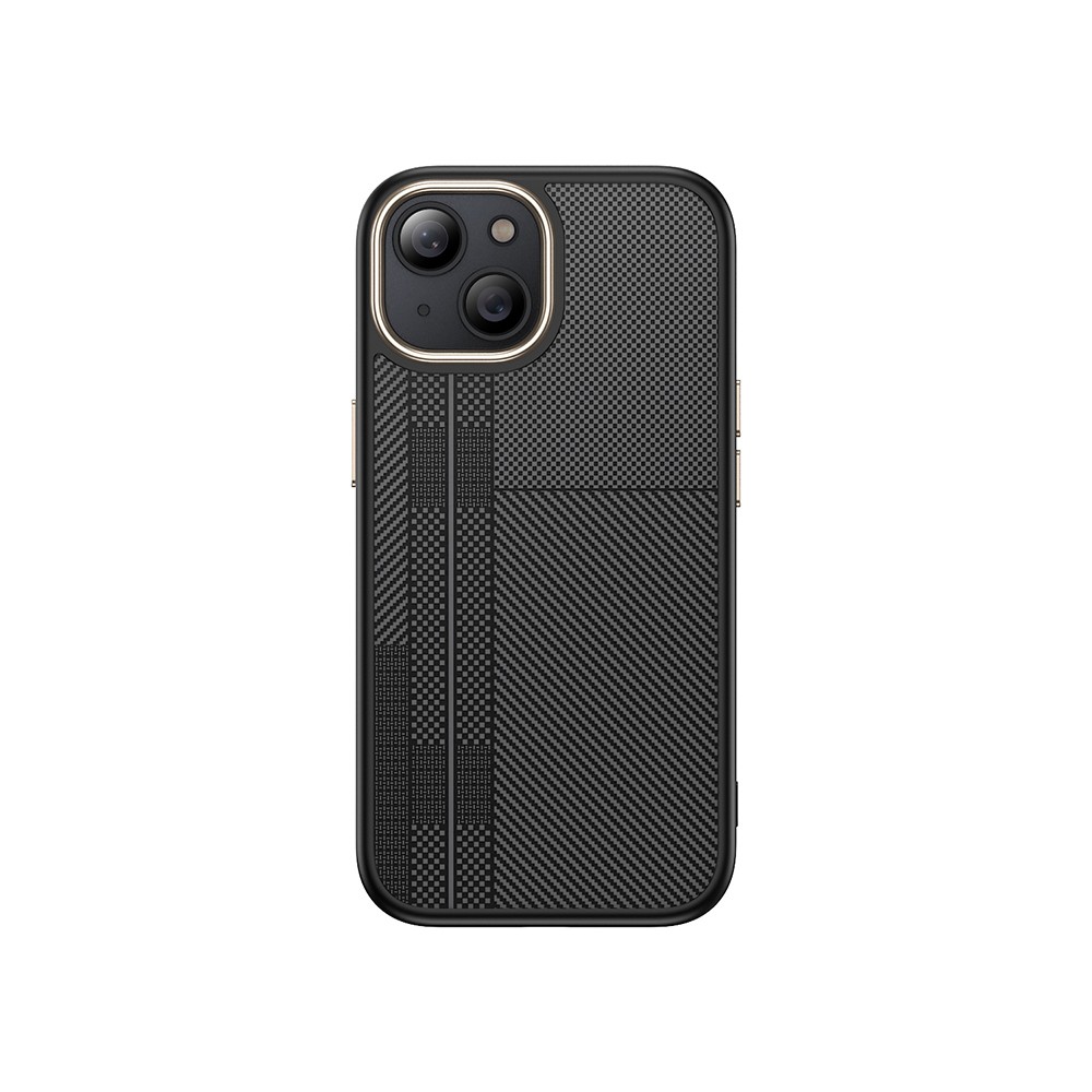 iPhone 14 Kılıf M-safe Şarj Özellikli Karbon Fiber Görünümlü Antina