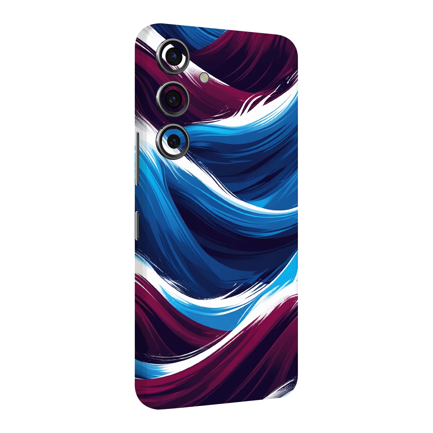 Samsung S24 Kaplama Bordo Mavi Dalga