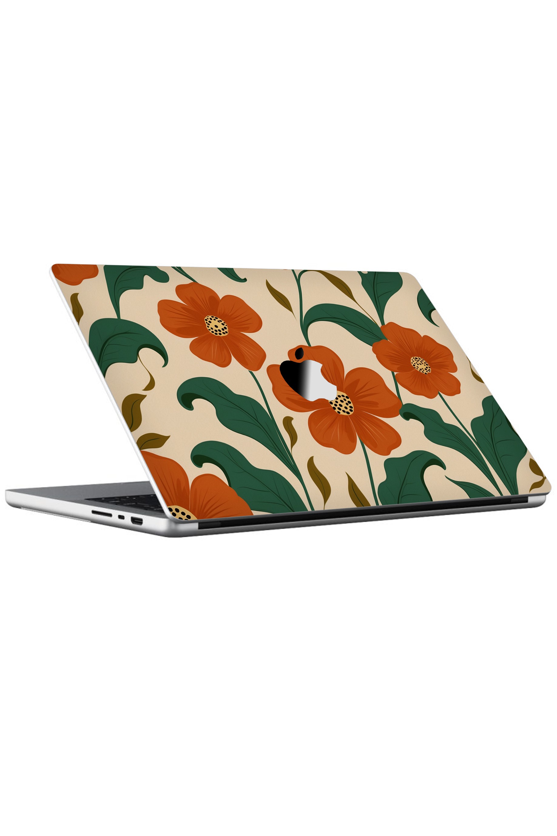 Macbook Pro 16" (2023 M3) Kaplama - Kırmızı Çiçek