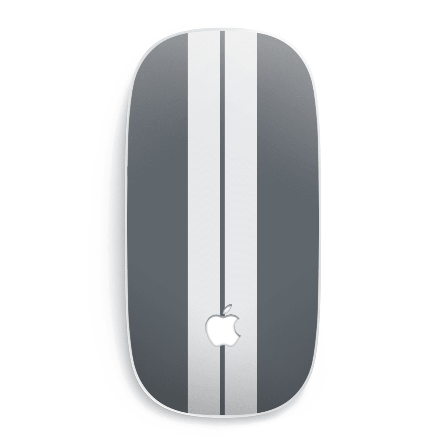 Apple Magic Mouse 1/2 Kaplama Gri Çift Beyaz Şerit