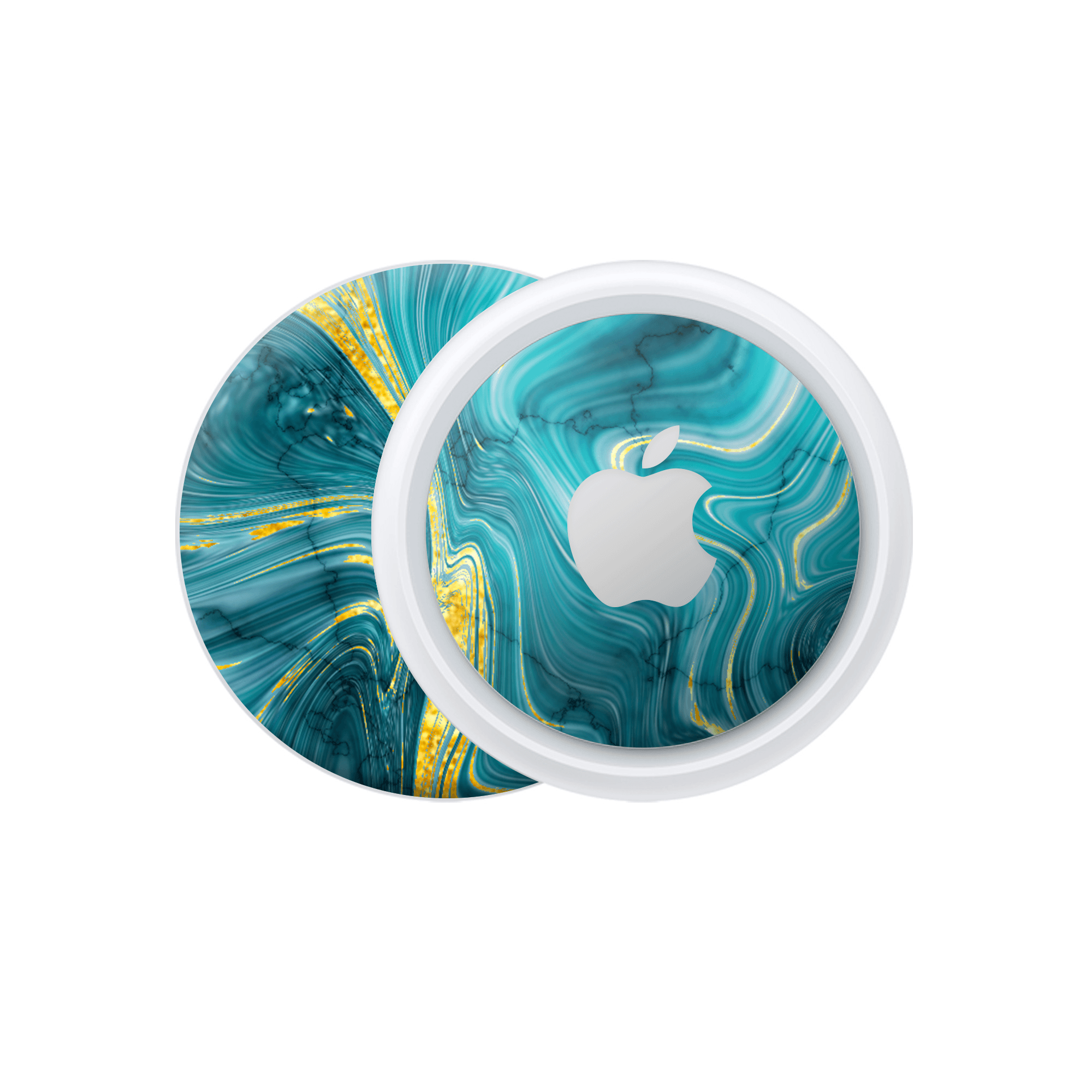 Apple Airtag Skin Mystic Turquoise Wave